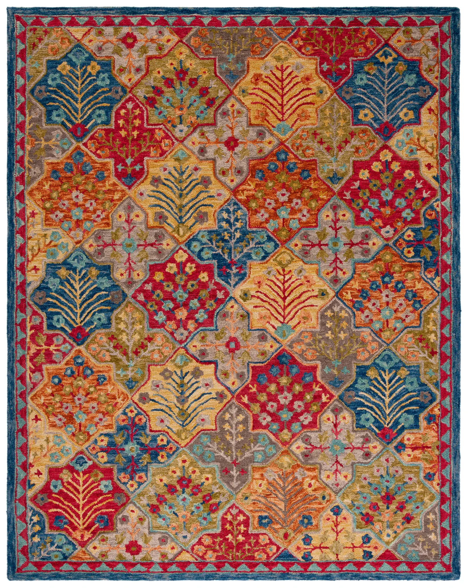 Aspen Botanical Tile Hand-Tufted Wool Rug
