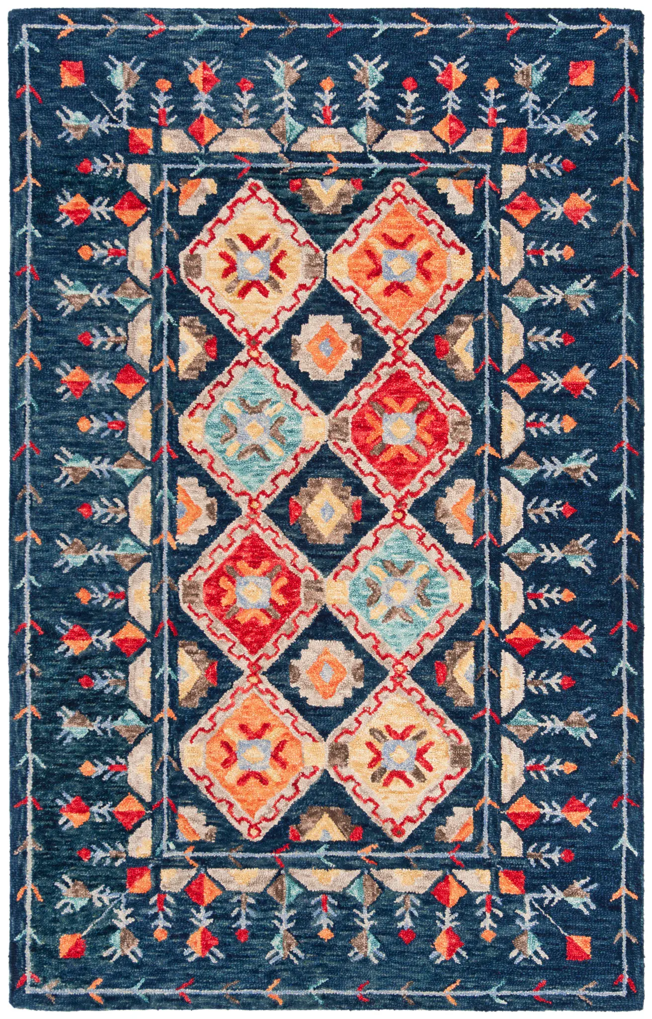 Aspen Diamond Lattice Hand-Tufted Wool Rug