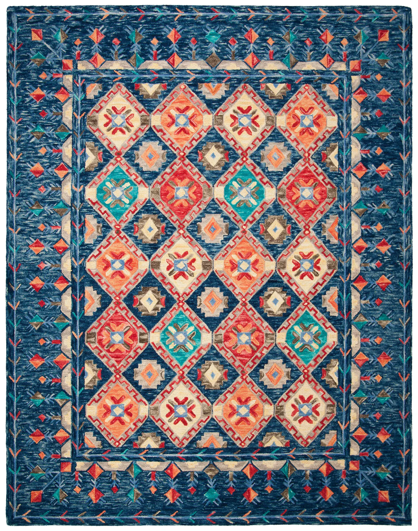 Aspen Diamond Lattice Hand-Tufted Wool Rug
