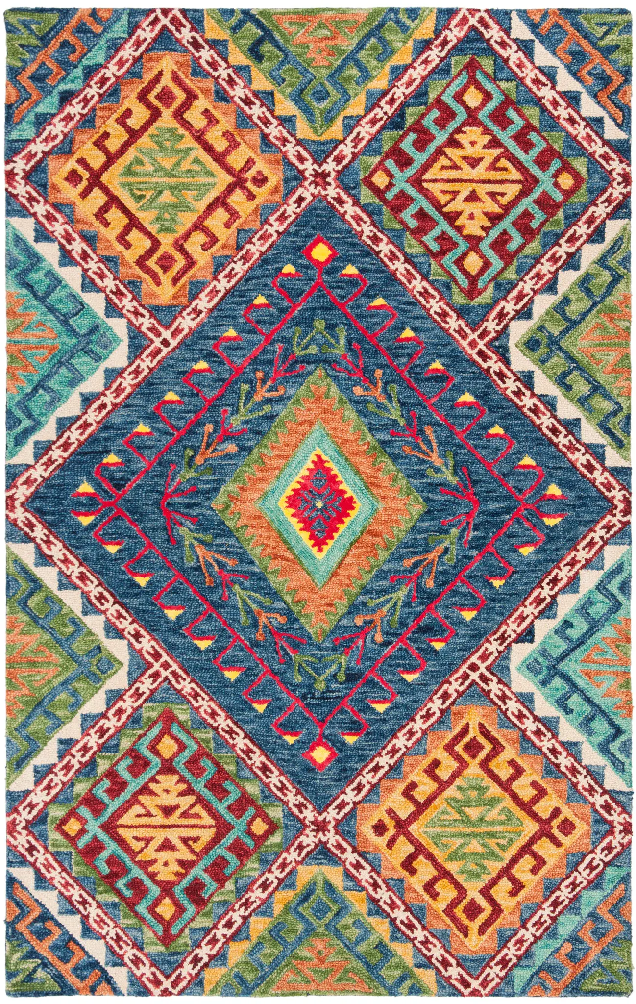 Aspen Diamond Grid Hand-Tufted Wool Rug