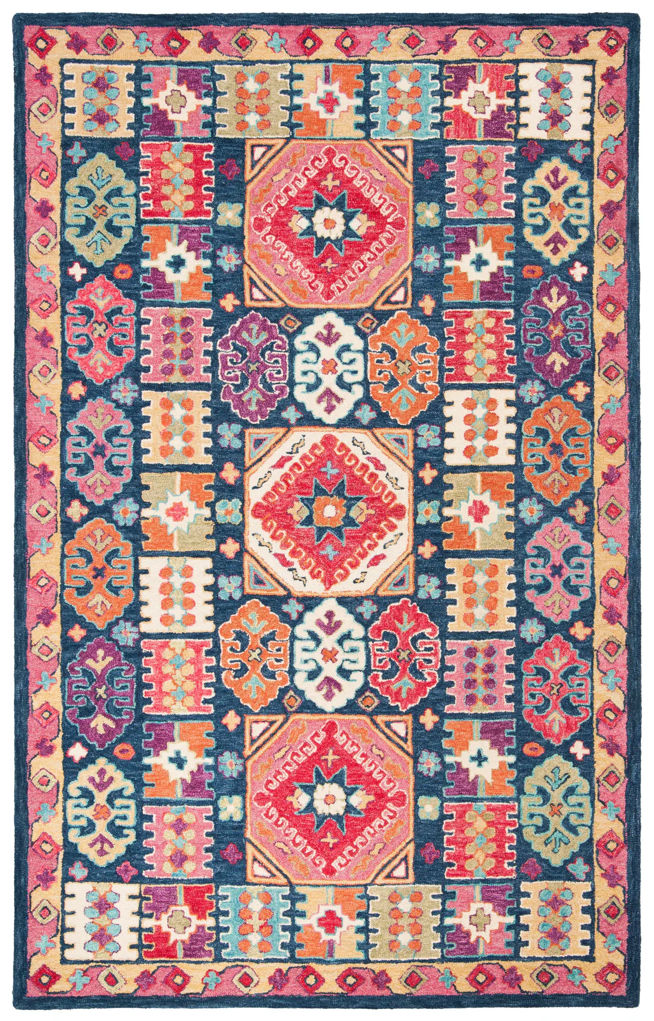 Aspen Tribal Column Hand-Tufted Wool Rug