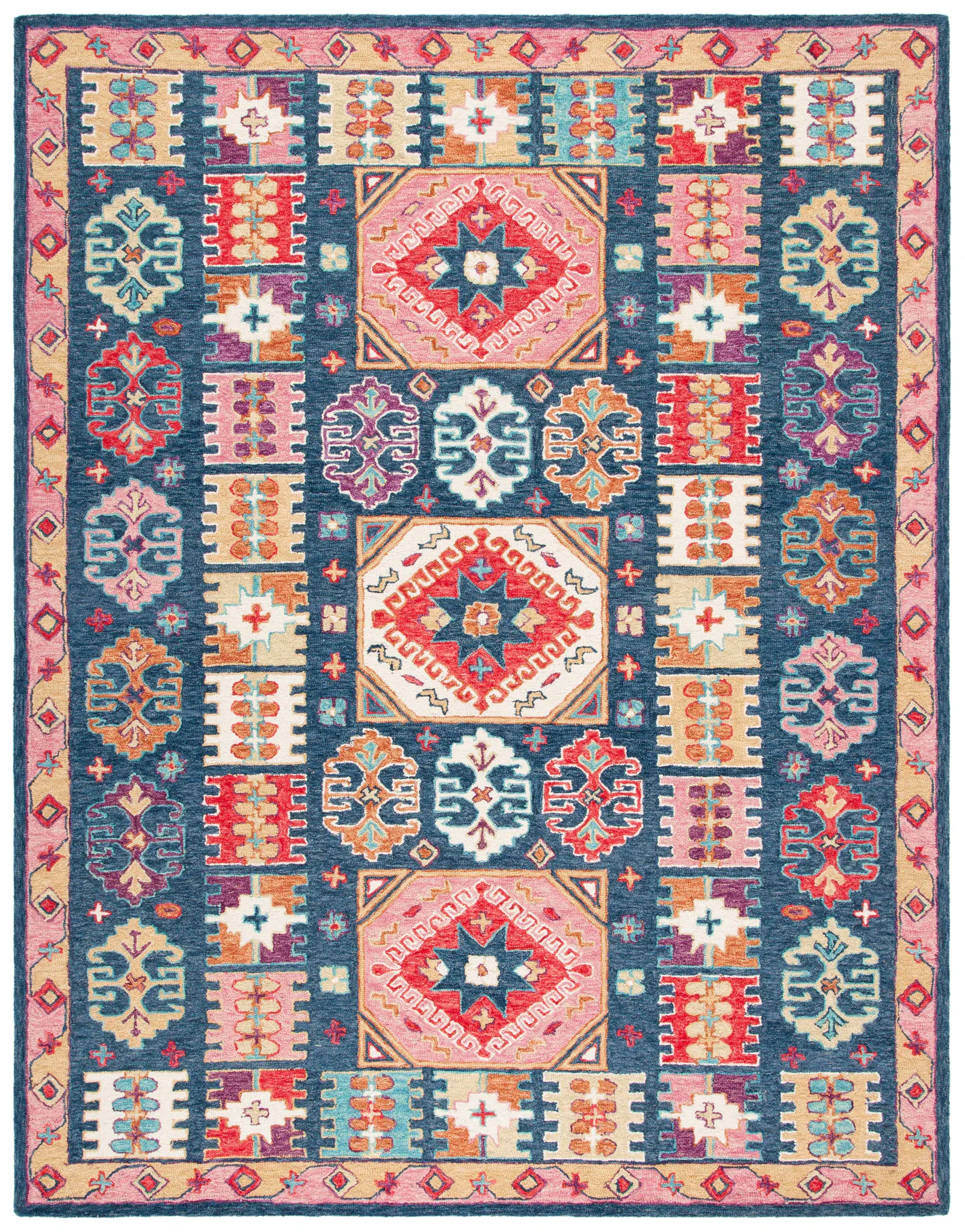 Aspen Tribal Column Hand-Tufted Wool Rug