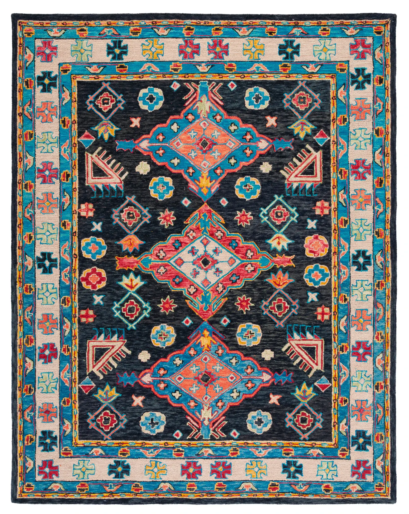 Aspen Geometric Medallion Hand-Tufted Wool Rug