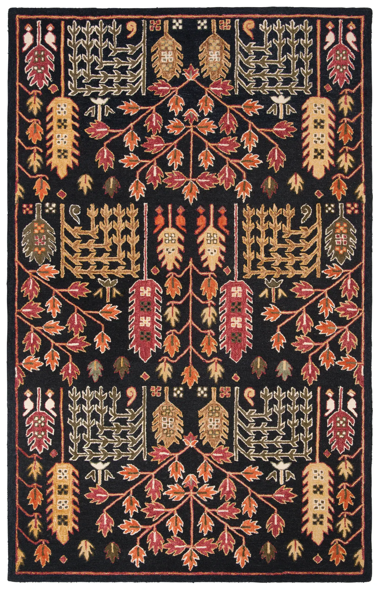 Aspen Stylized Tree Hand-Tufted Wool Rug