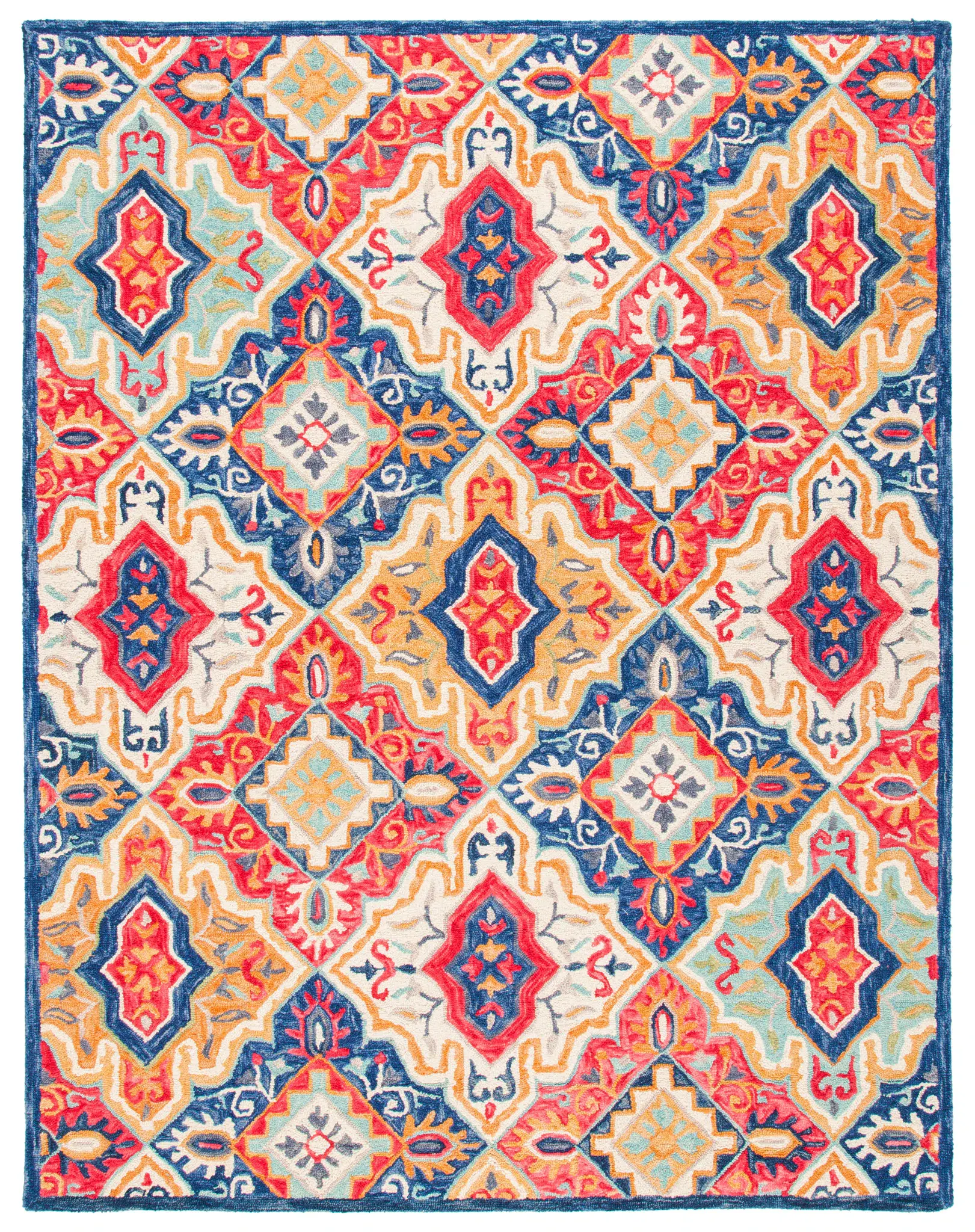 Aspen Boho Ogee Hand-Tufted Wool Rug