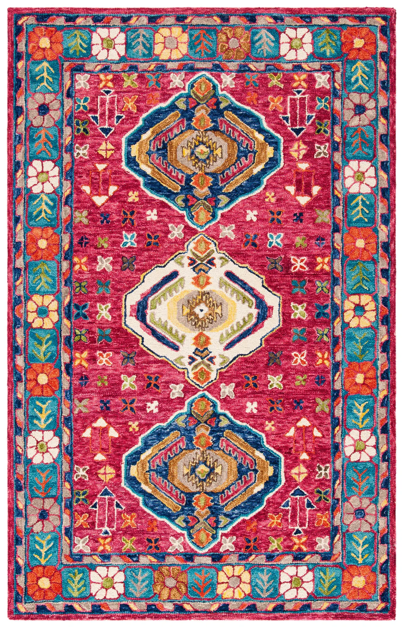 Aspen Triple Medallion Hand-Tufted Wool Rug