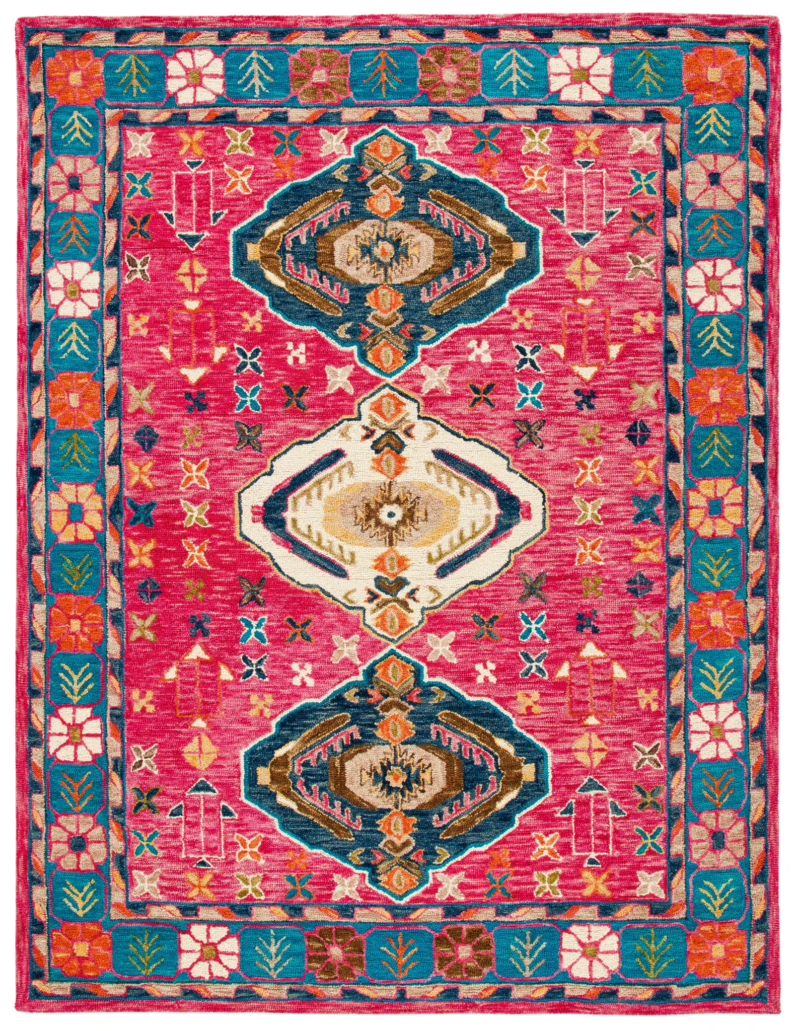 Aspen Triple Medallion Hand-Tufted Wool Rug