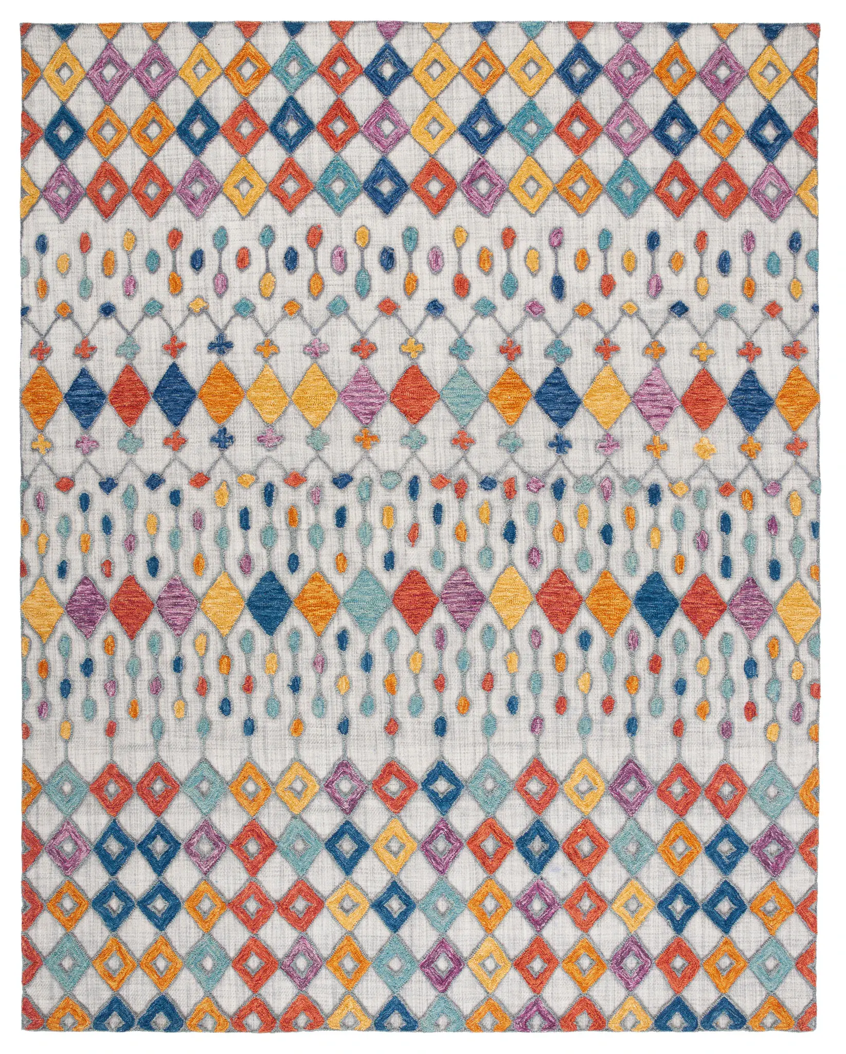 Aspen Beaded Diamond Hand-Tufted Wool Rug