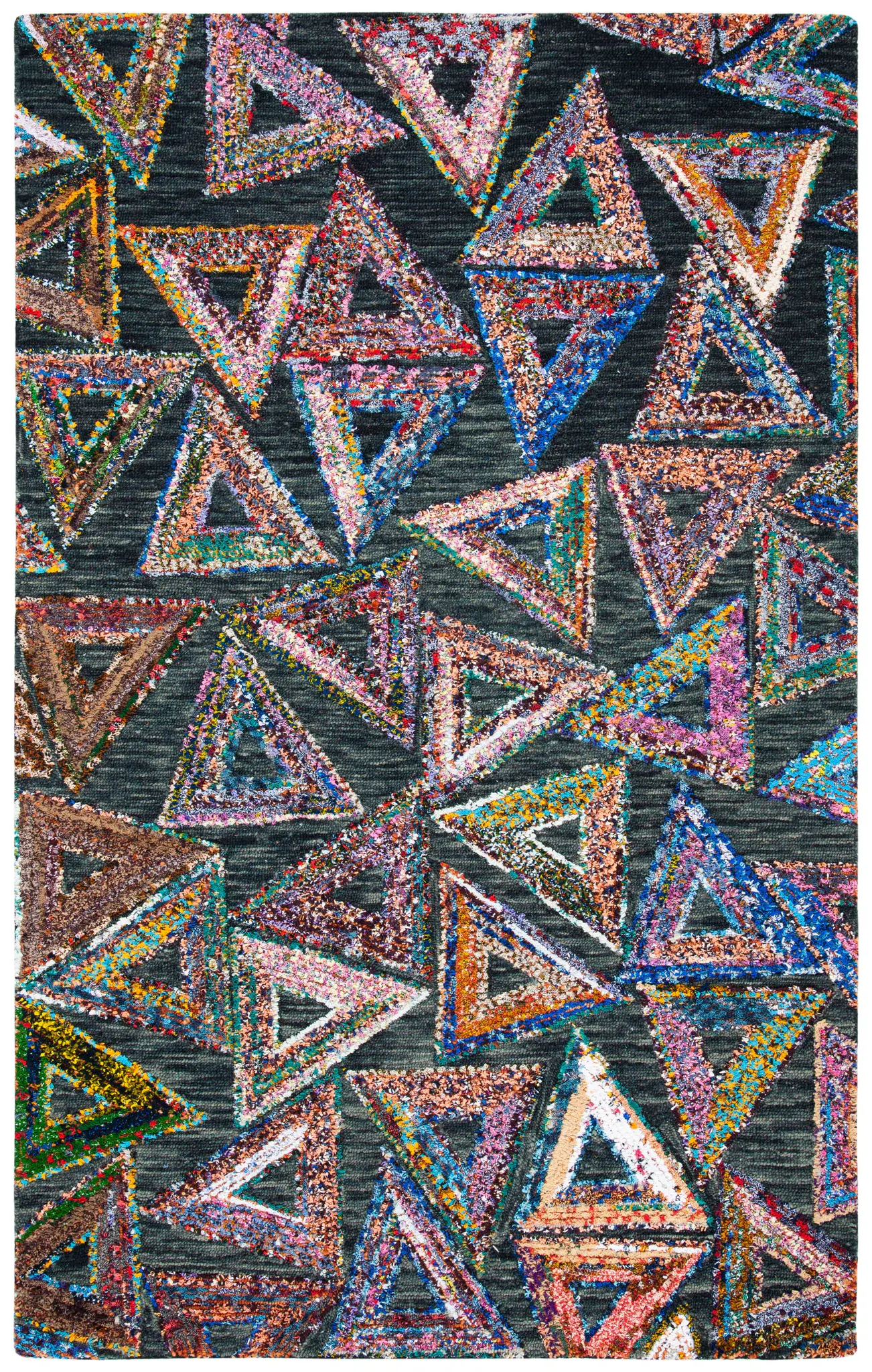 Aspen Triangle Mosaic Hand-Tufted Wool Rug