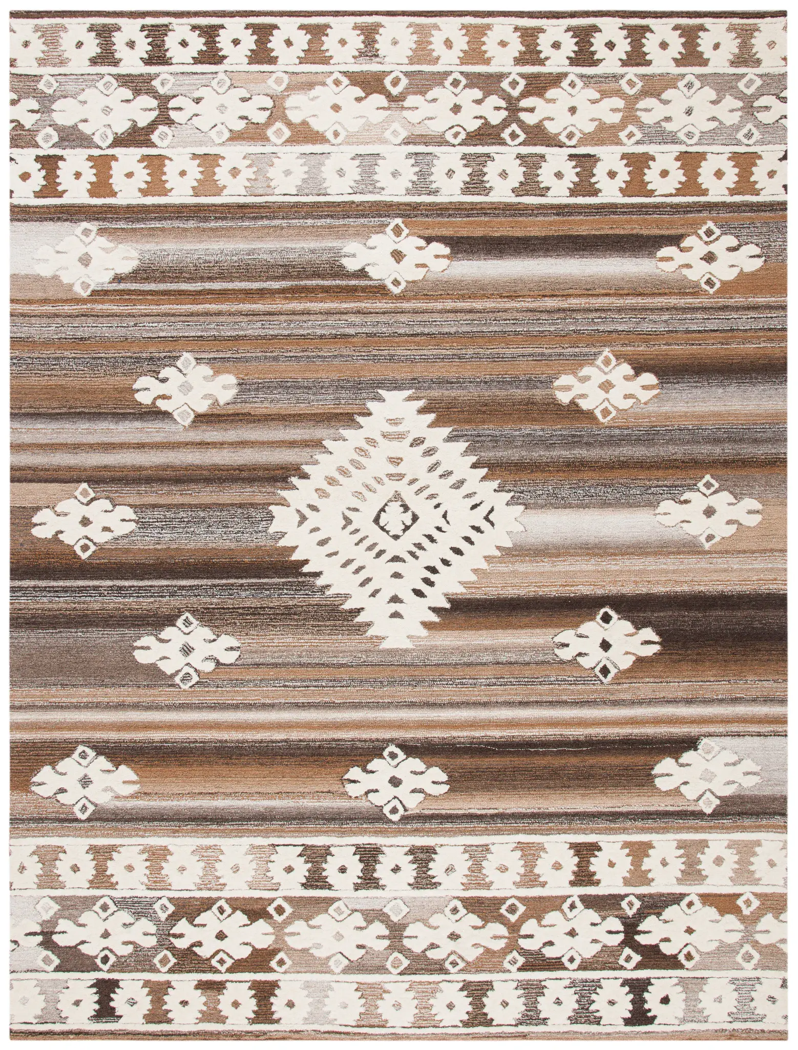 Aspen Diamond Medallion Hand-Tufted Wool Rug