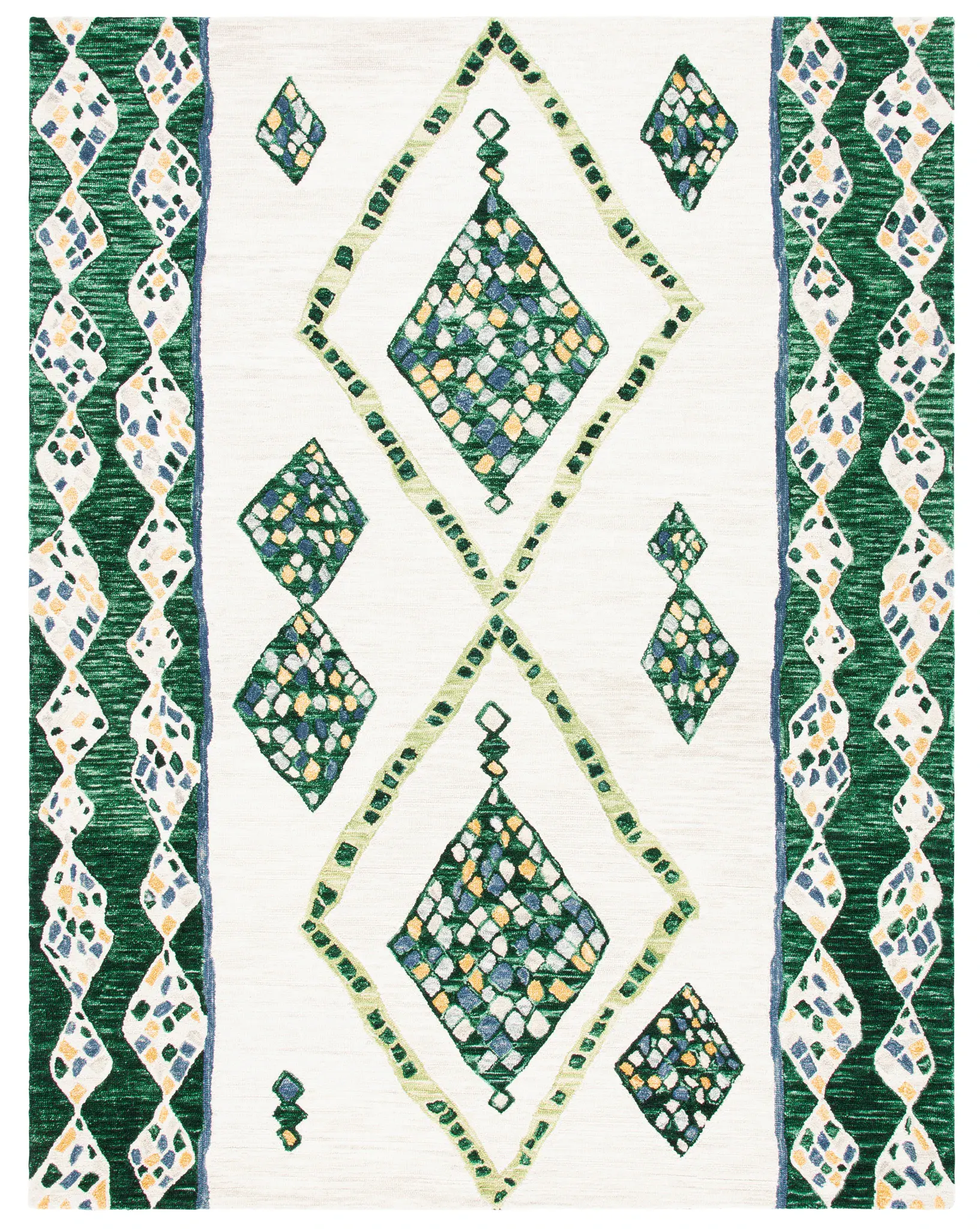 Aspen Mosaic Diamond Hand-Tufted Wool Rug