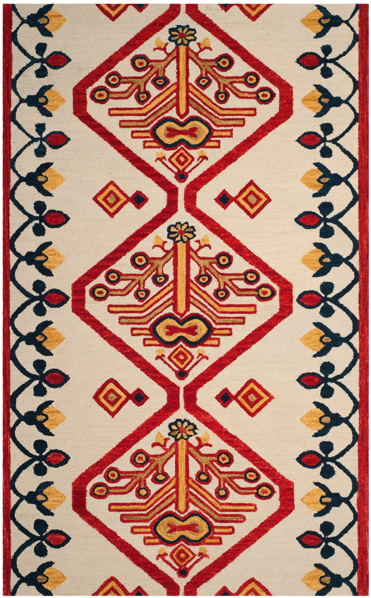 Aspen Diamond Tree Hand-Tufted Wool Rug