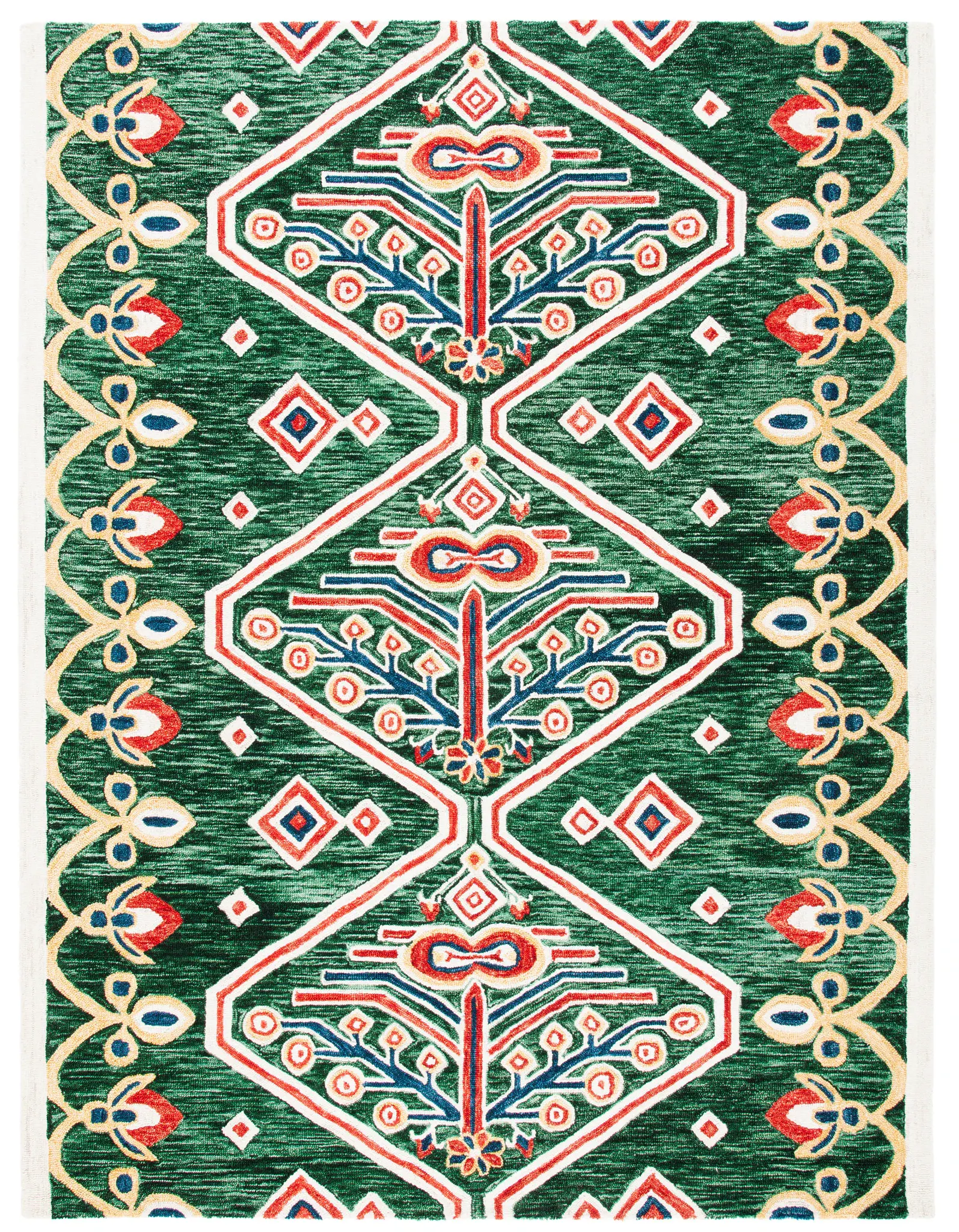Aspen Diamond Tree Hand-Tufted Wool Rug