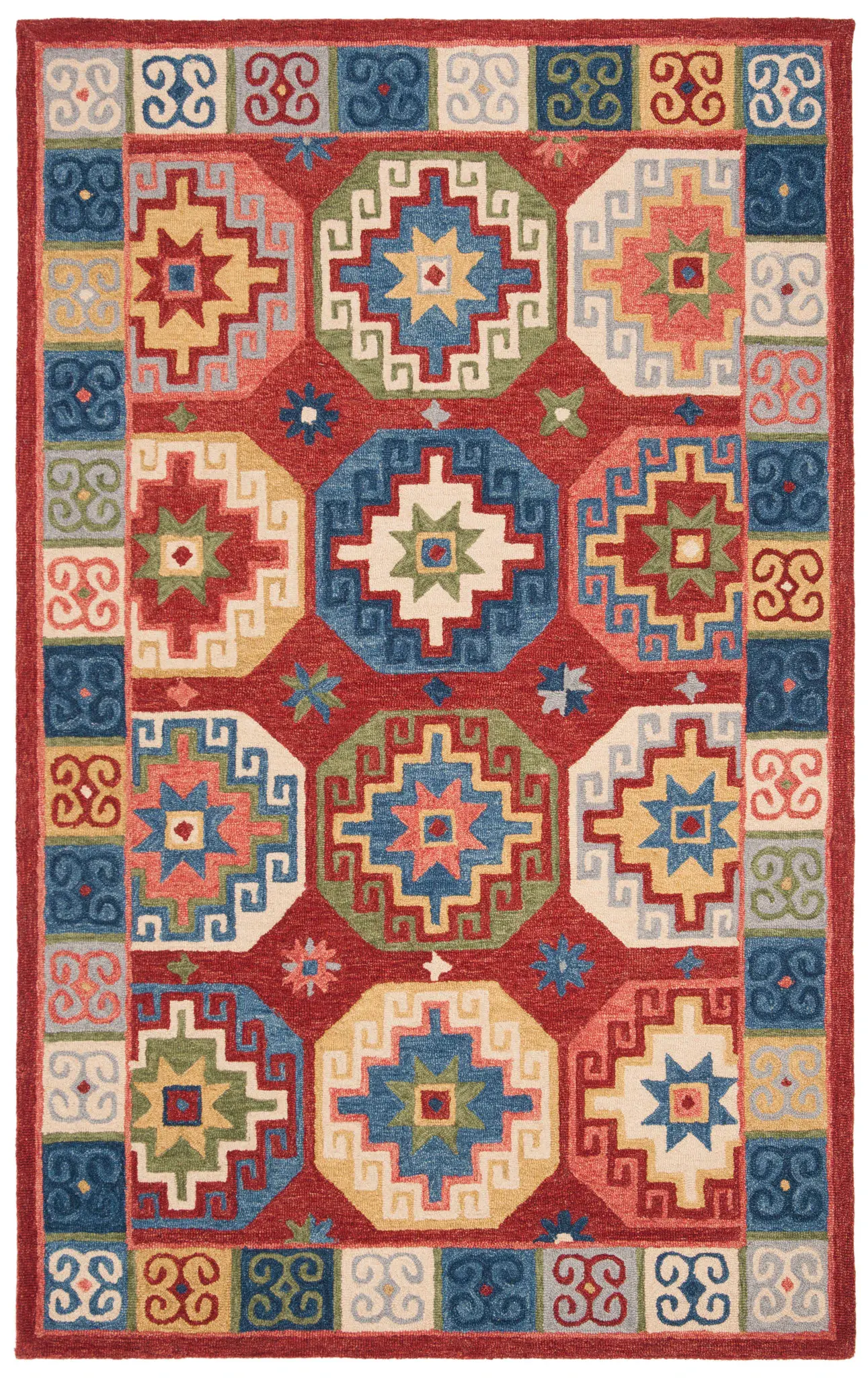 Aspen Octagon Tile Hand-Tufted Wool Rug