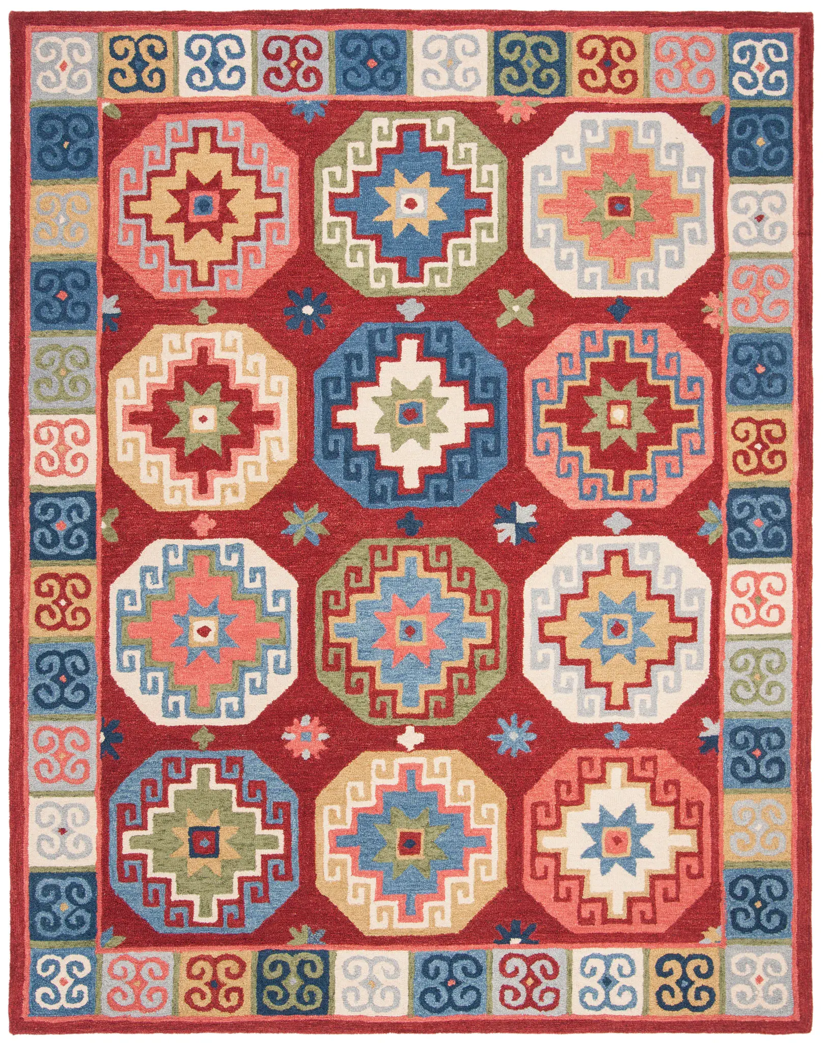 Aspen Octagon Tile Hand-Tufted Wool Rug