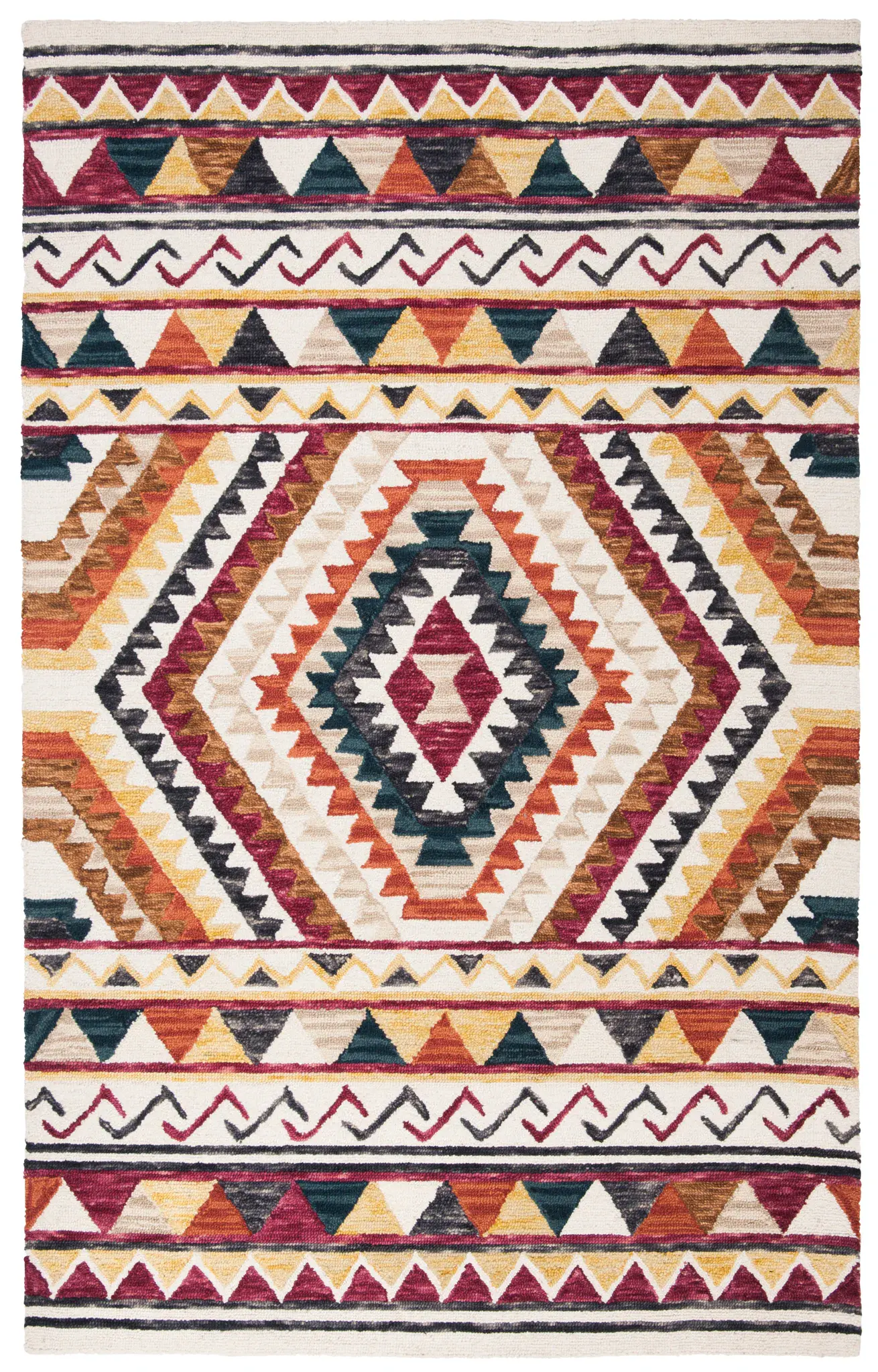Aspen Southwestern Medallion Hand-Tufted Wool Rug