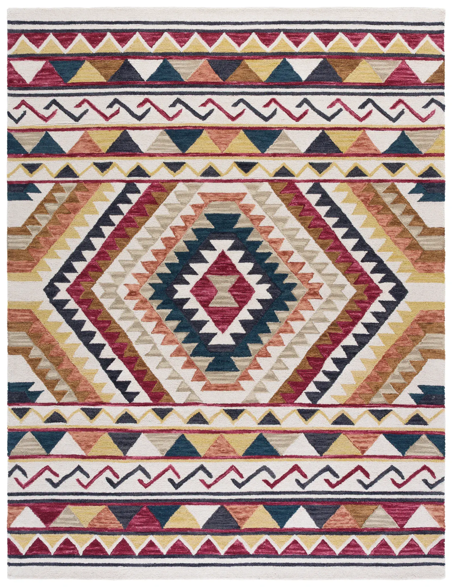 Aspen Southwestern Medallion Hand-Tufted Wool Rug