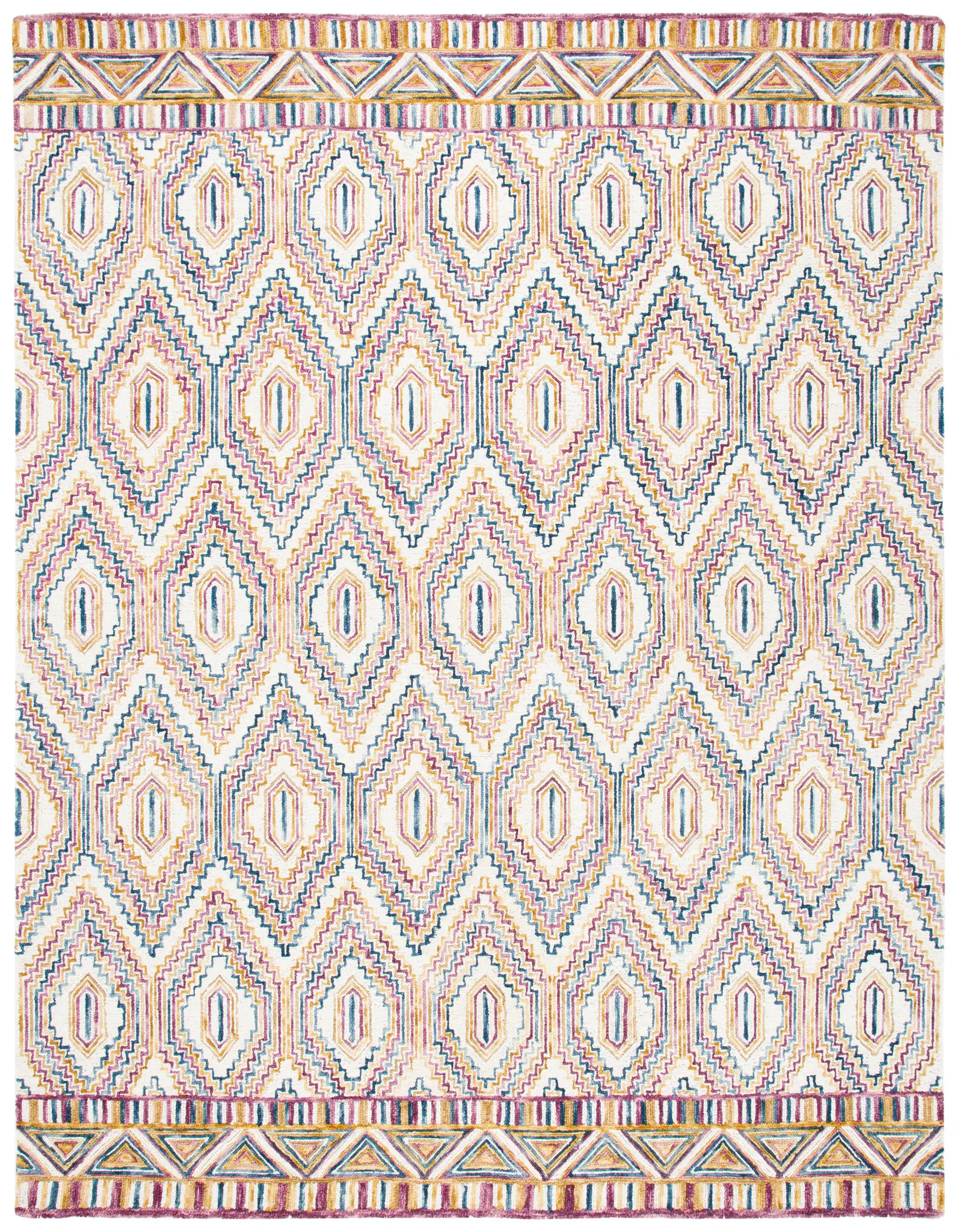 Aspen Chevron Diamond Hand-Tufted Wool Rug