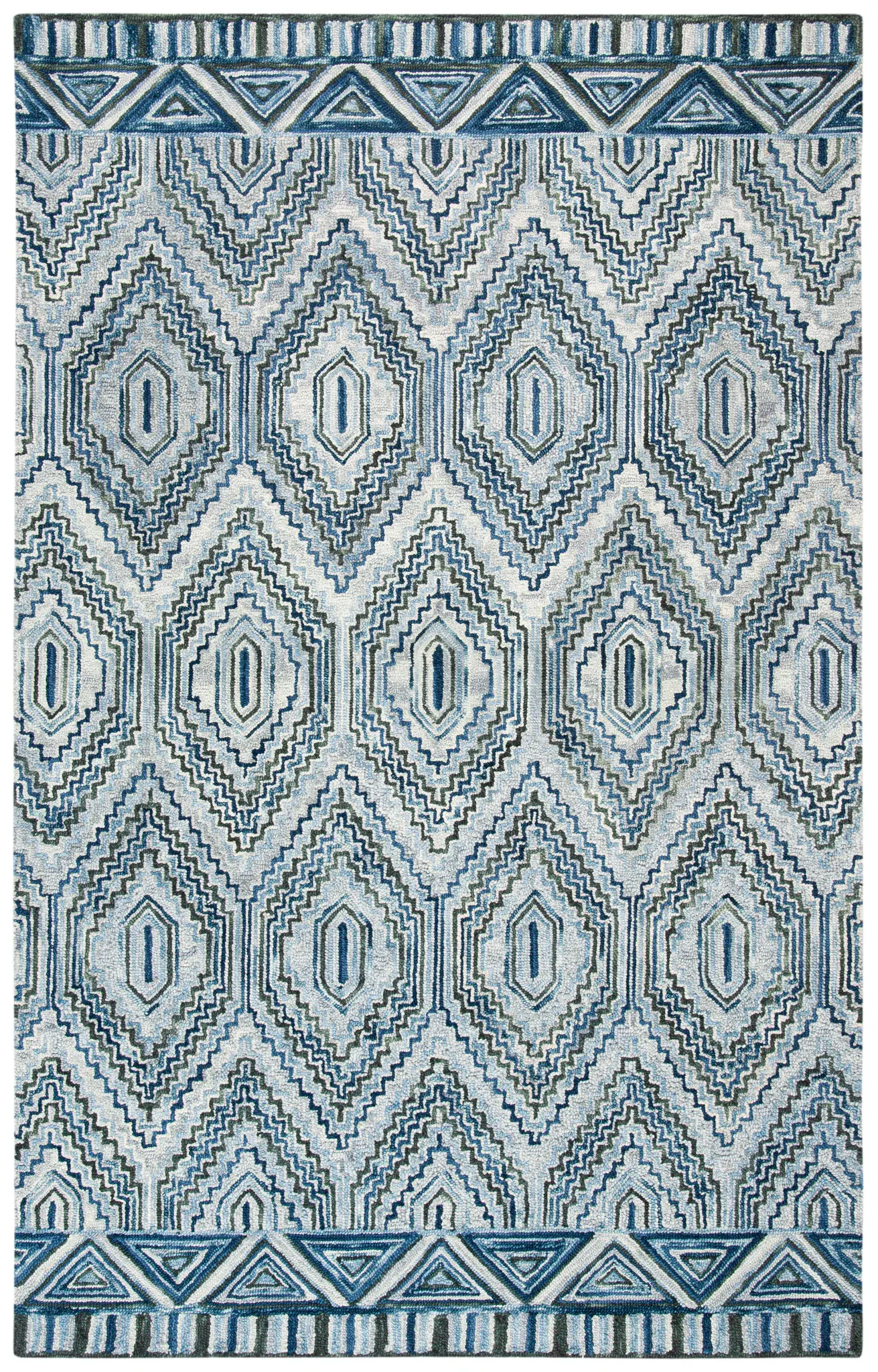 Aspen Concentric Diamond Hand-Tufted Wool Rug