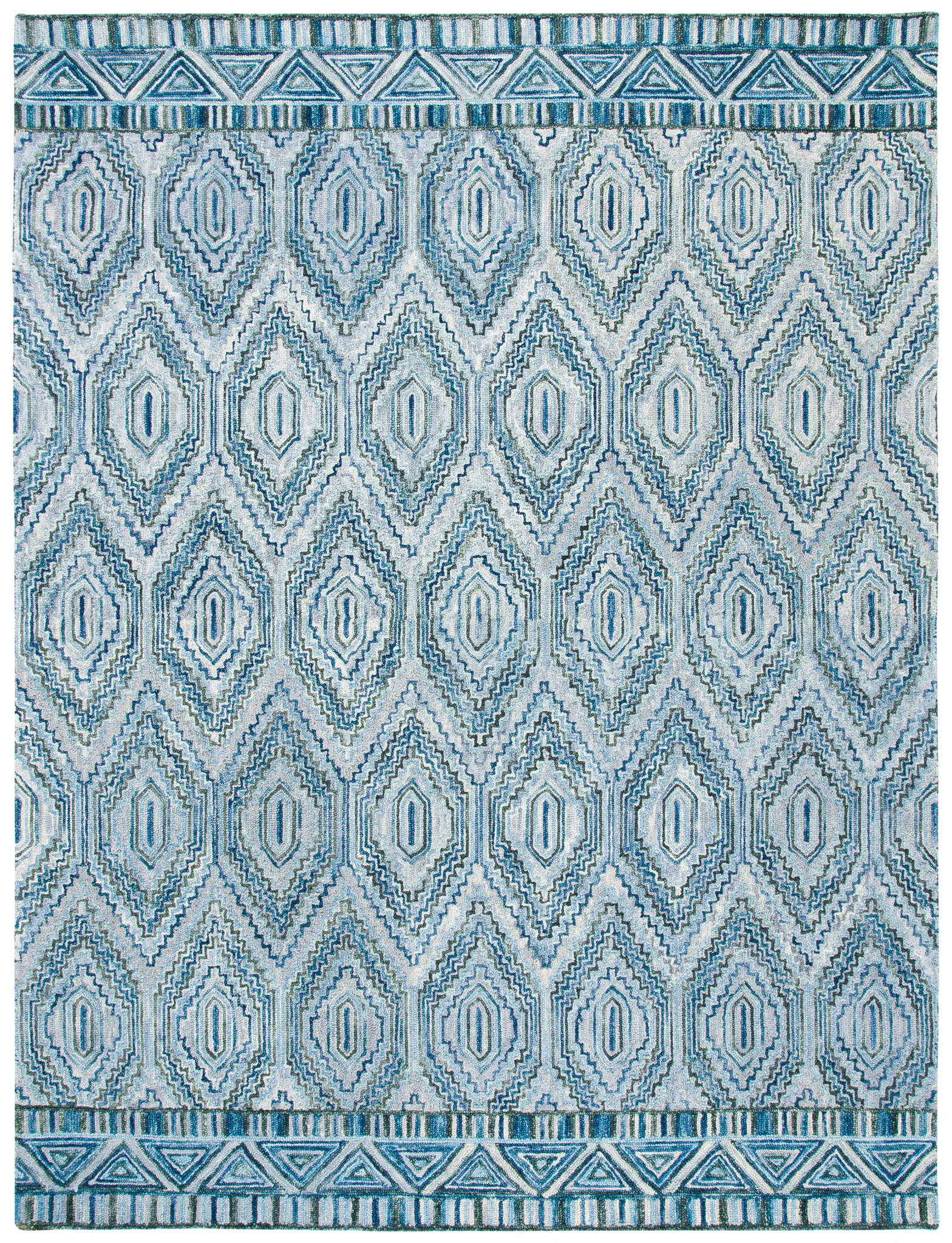 Aspen Concentric Diamond Hand-Tufted Wool Rug