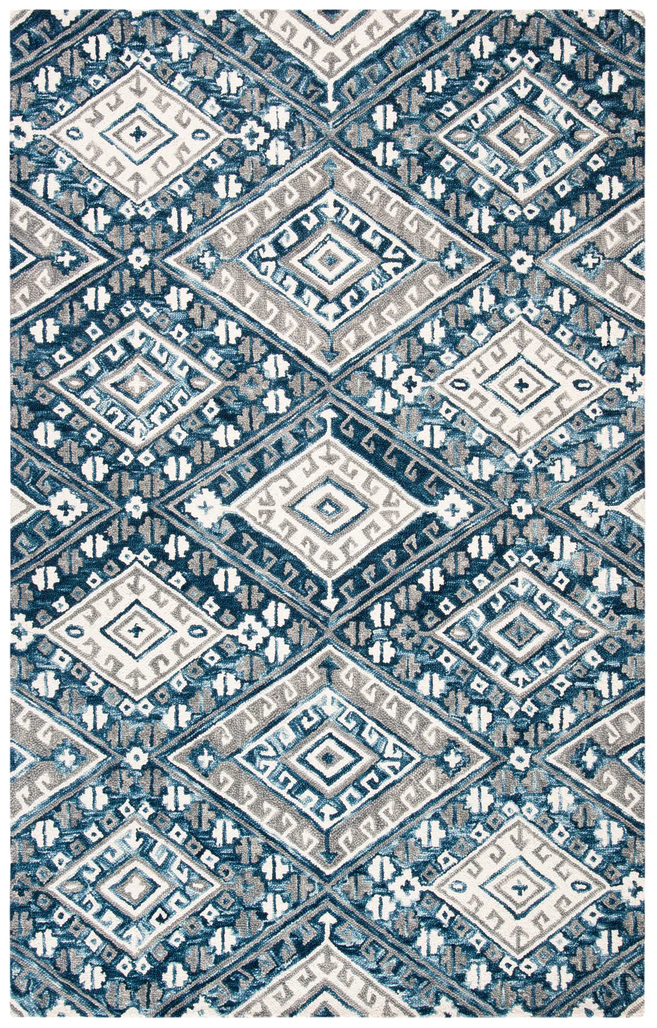Aspen Ikat Diamond Hand-Tufted Wool Rug