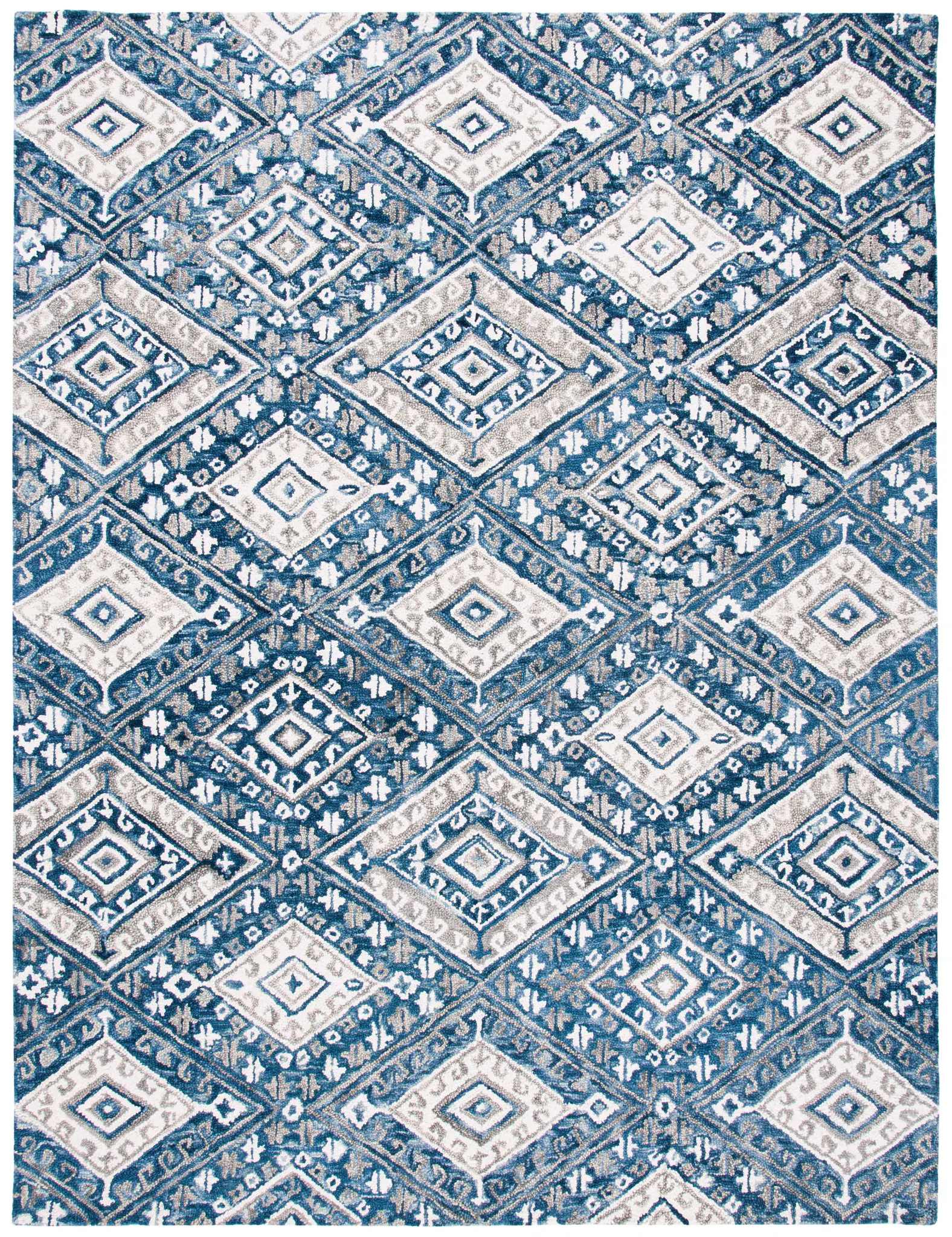 Aspen Ikat Diamond Hand-Tufted Wool Rug