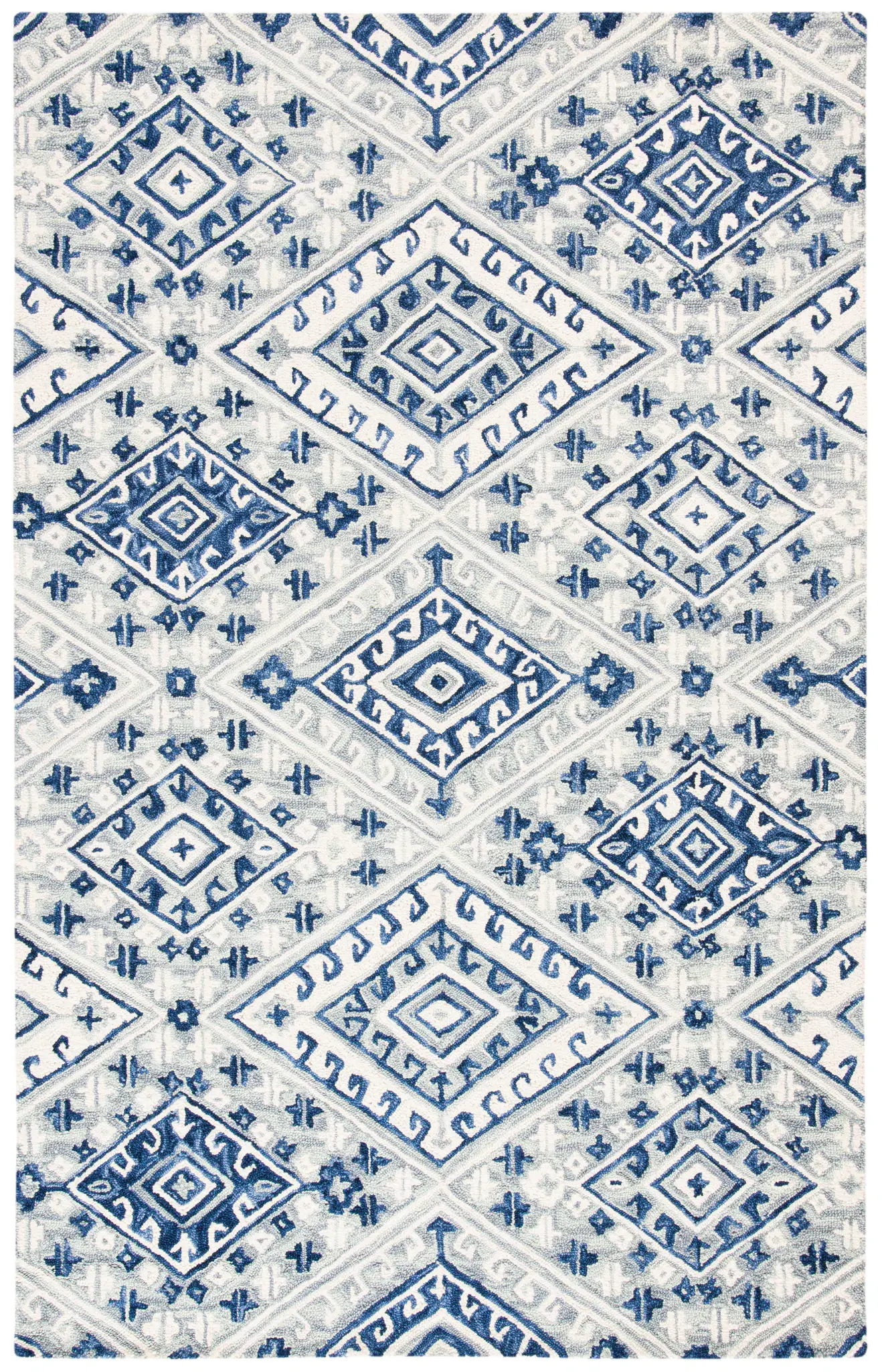 Aspen Tribal Diamond Lattice Hand-Tufted Wool Rug