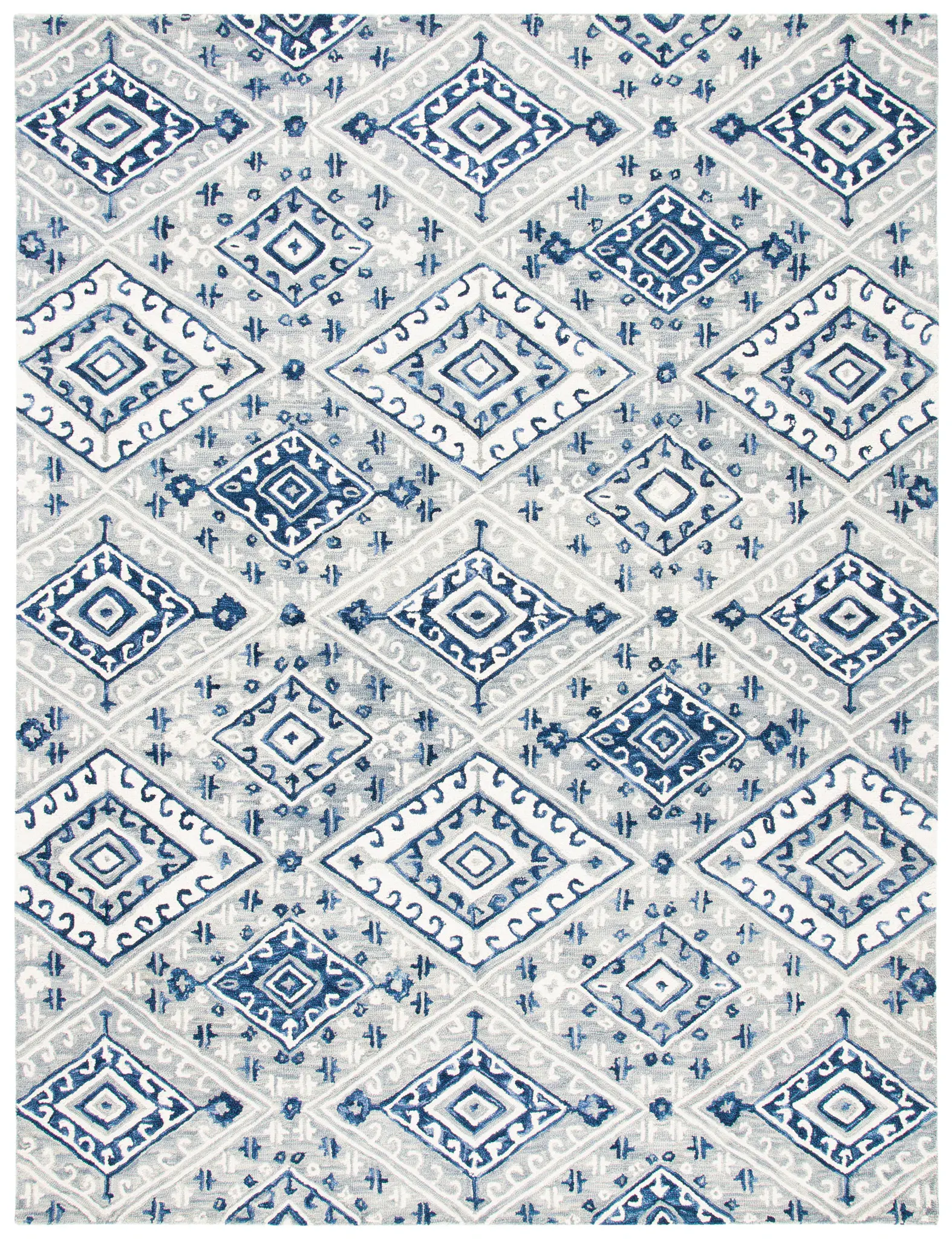 Aspen Tribal Diamond Lattice Hand-Tufted Wool Rug