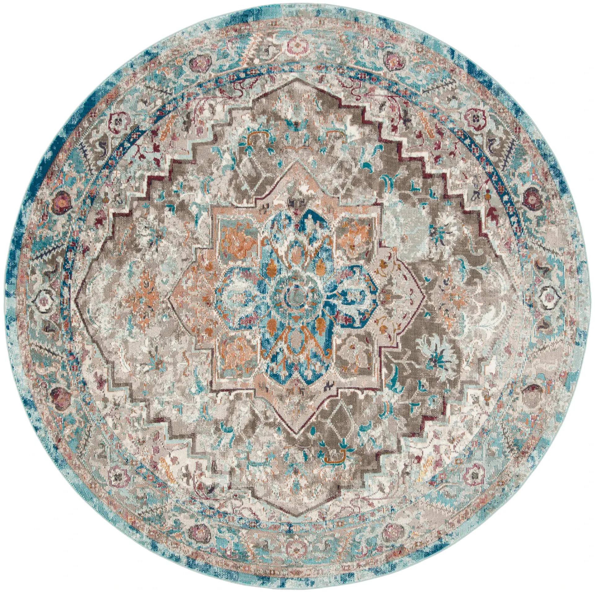 Aria Distressed Tribal Medallion Rug