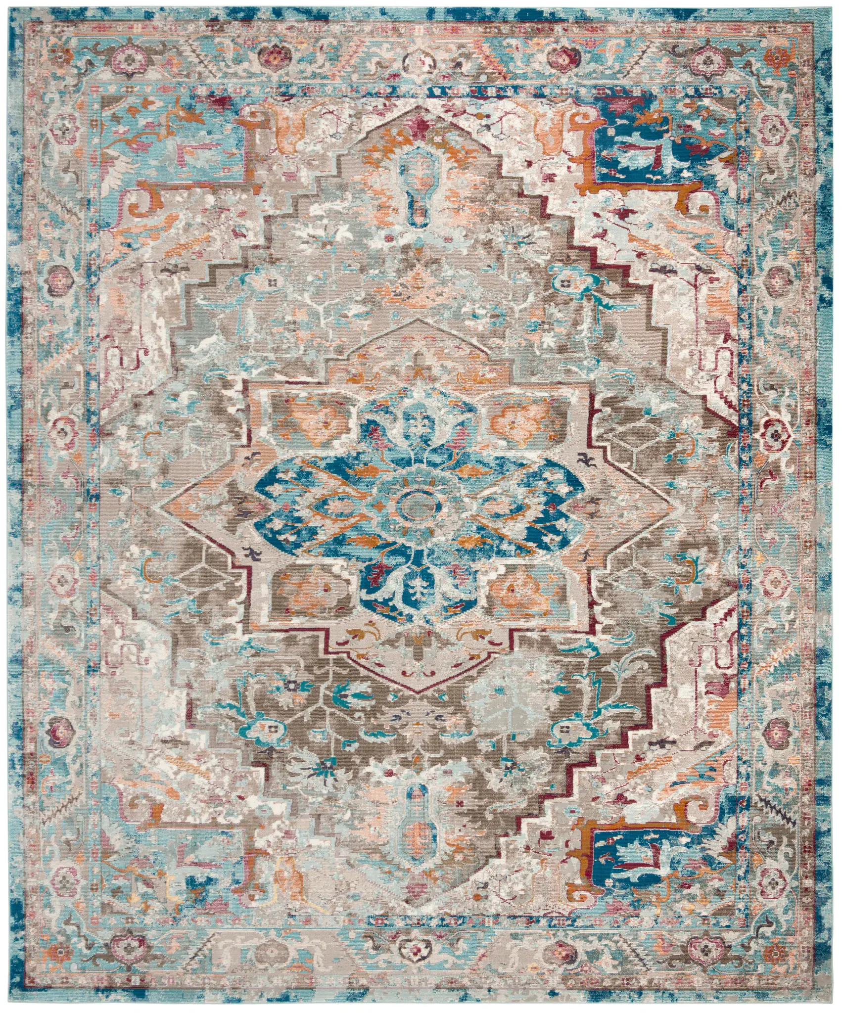 Aria Distressed Tribal Medallion Rug