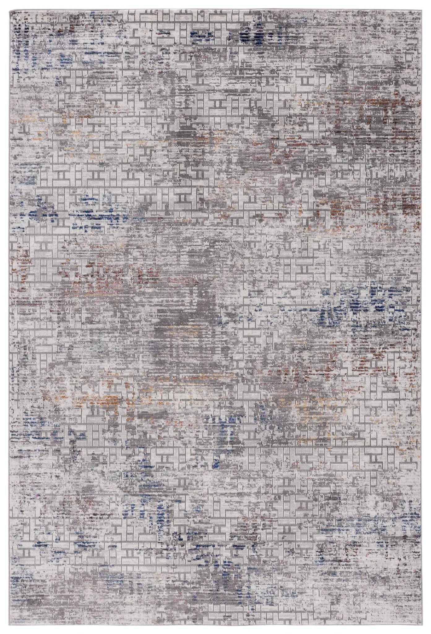 Aria Urban Distressed Grid Rug