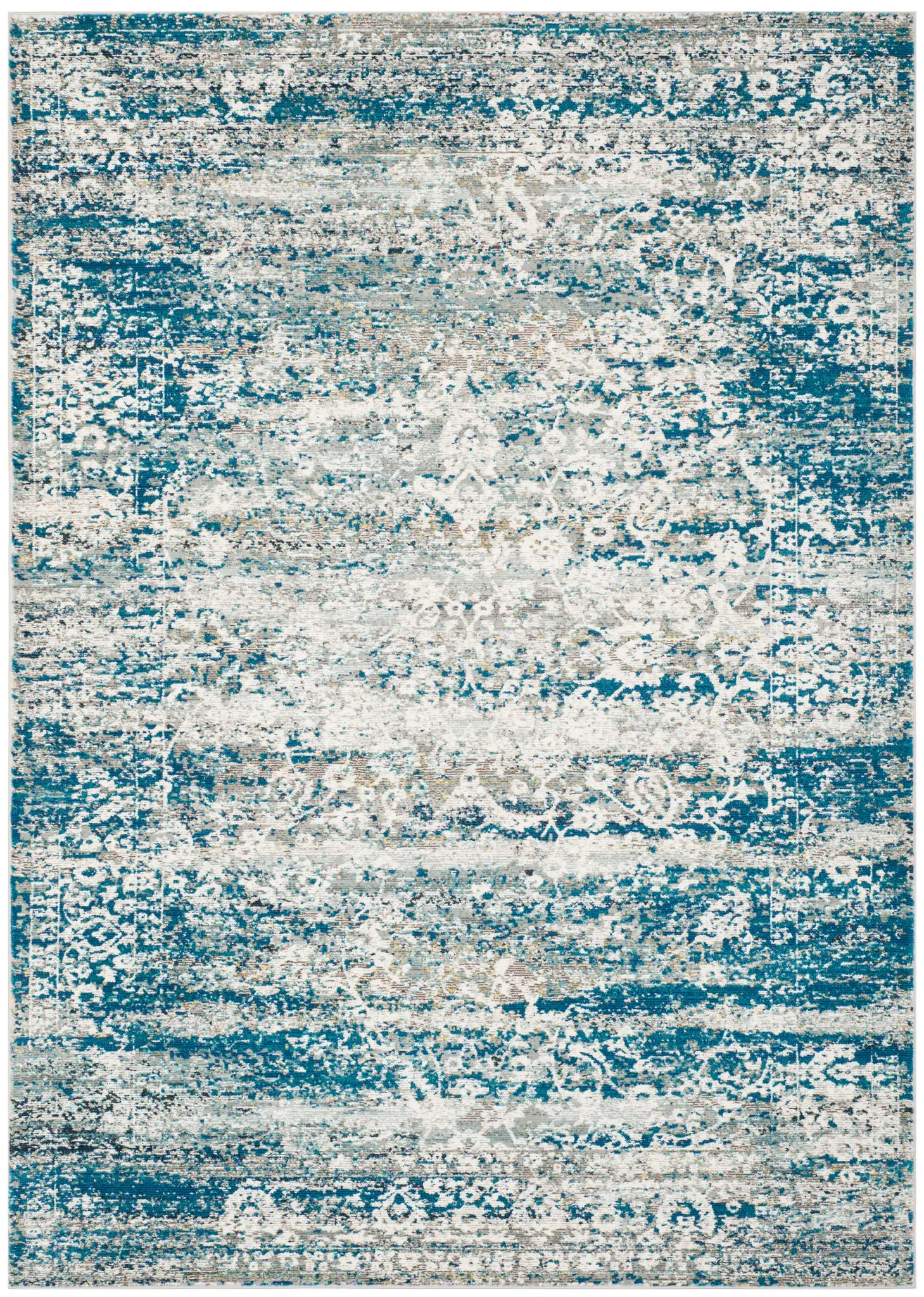 Aria Distressed Scroll Rug