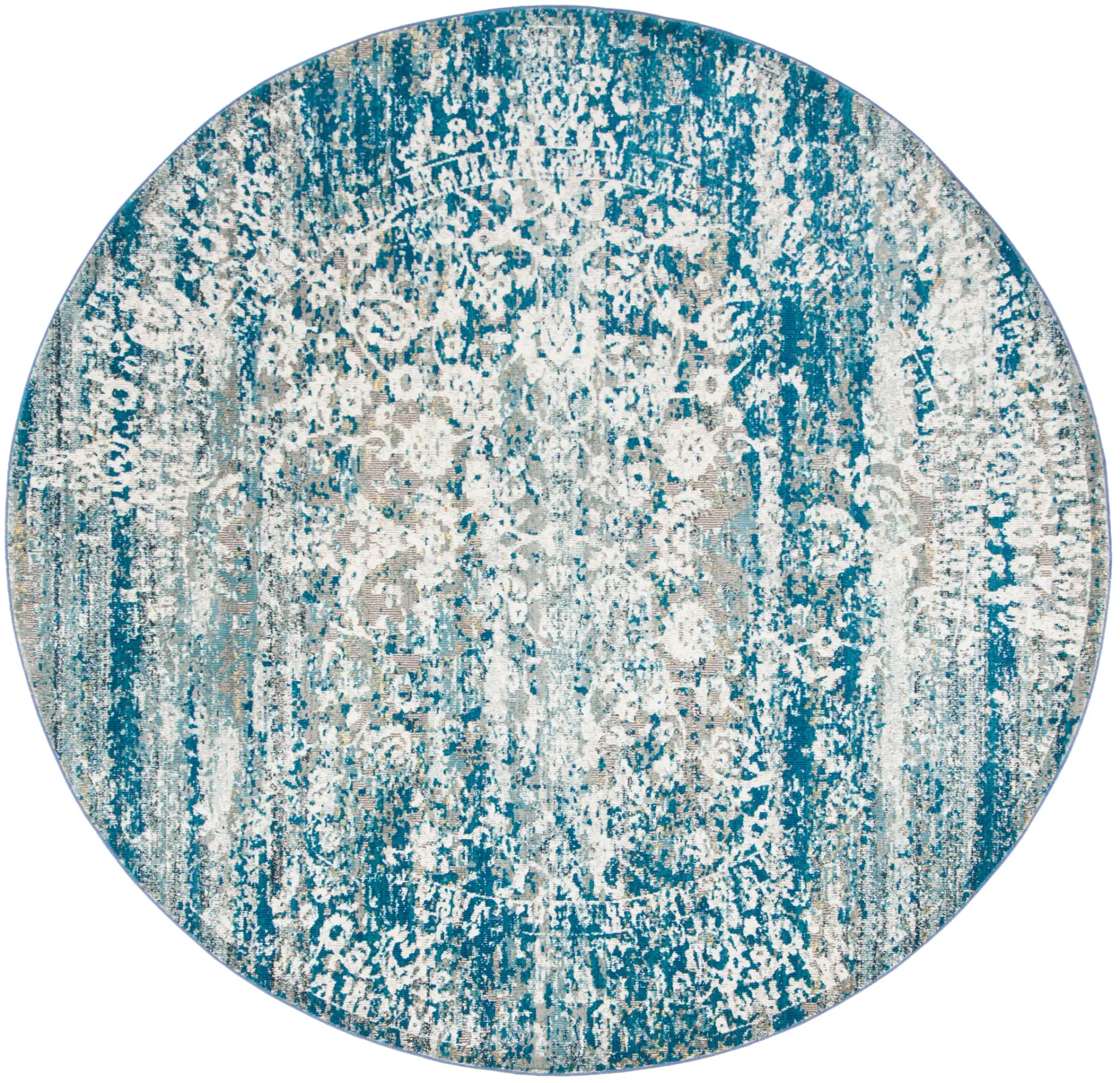Aria Distressed Scroll Rug