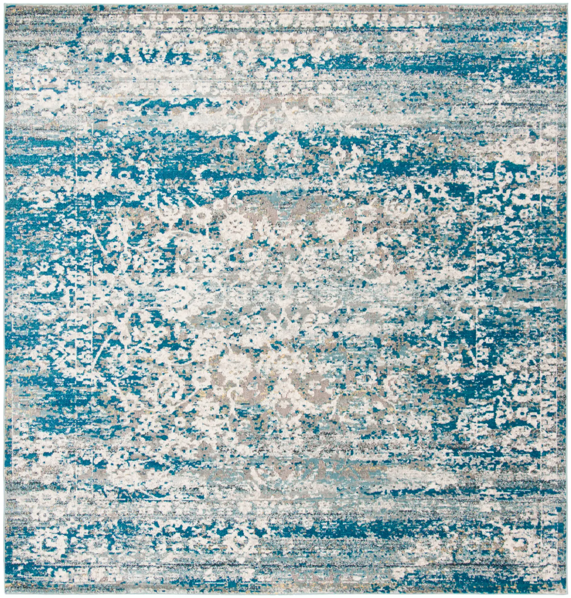 Aria Distressed Scroll Rug