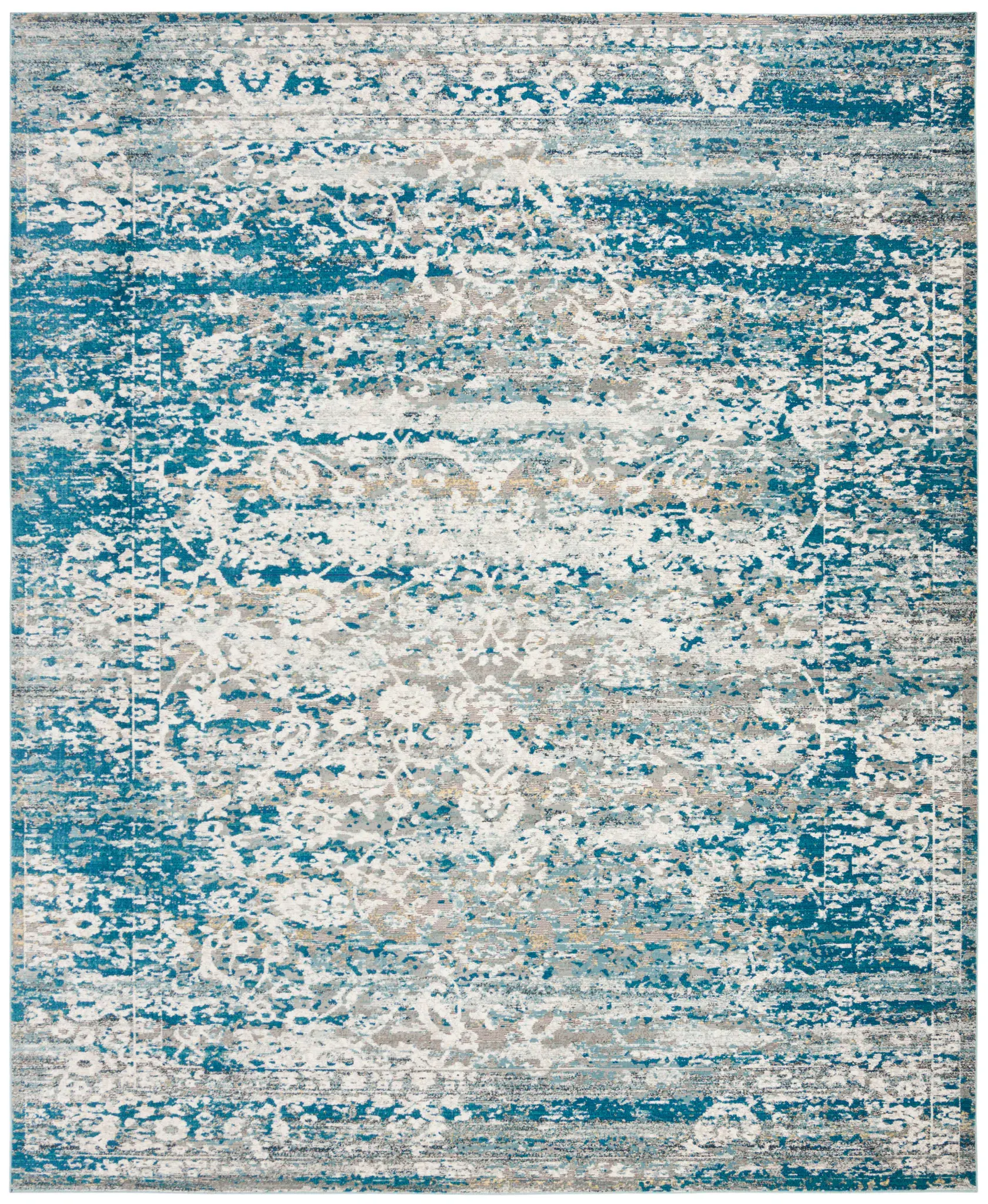 Aria Distressed Scroll Rug