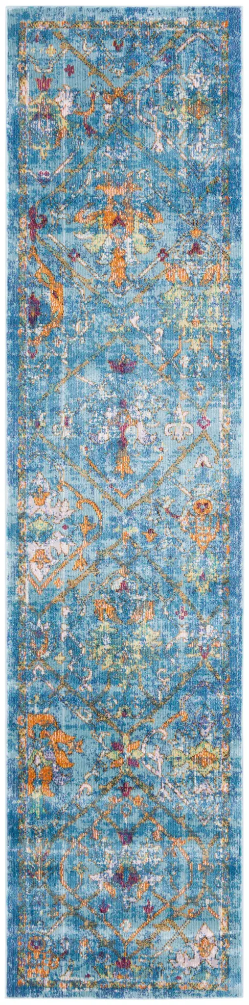 Aria Distressed Lattice Rug