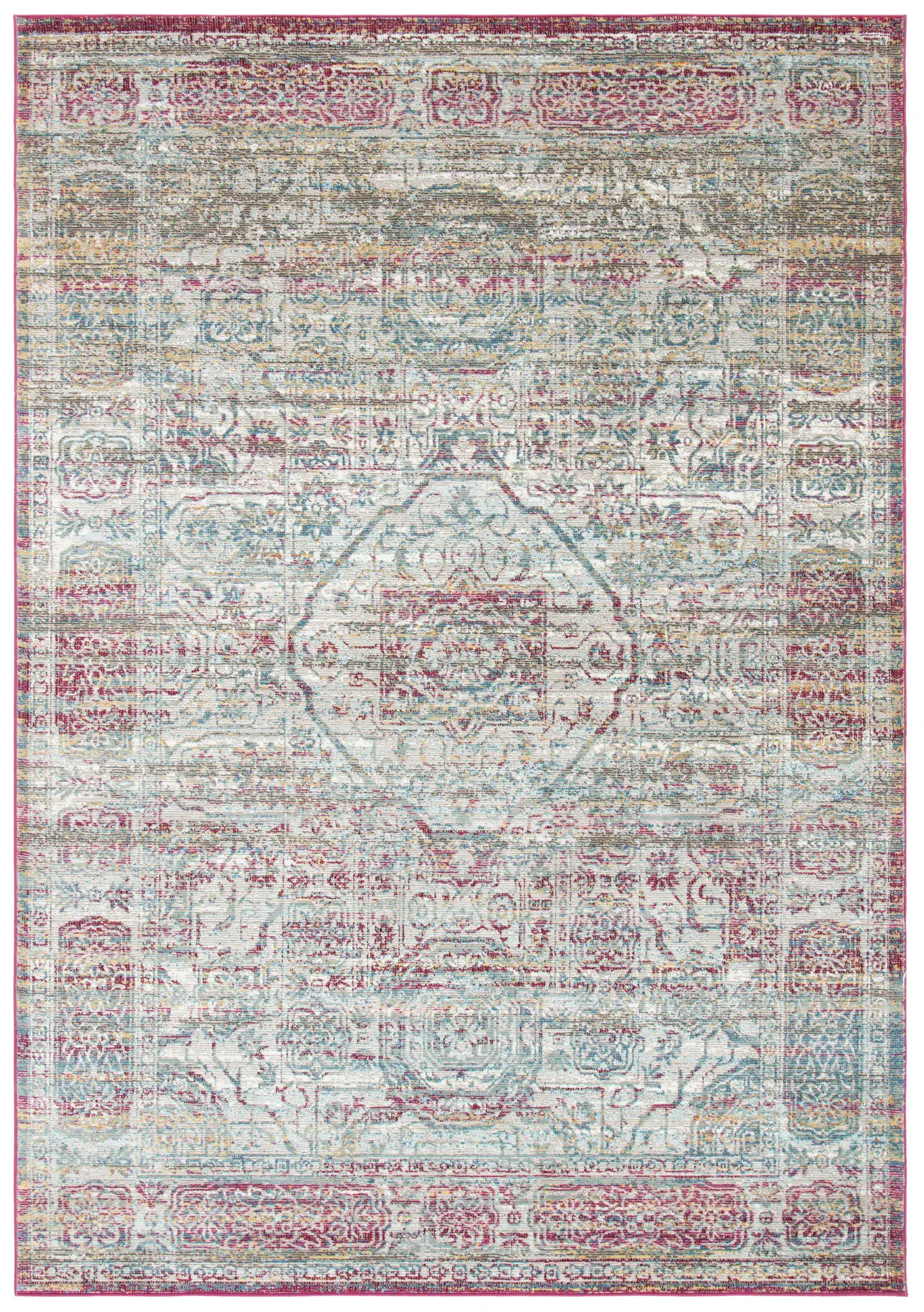 Aria Traditional Medallion Bordered Rug