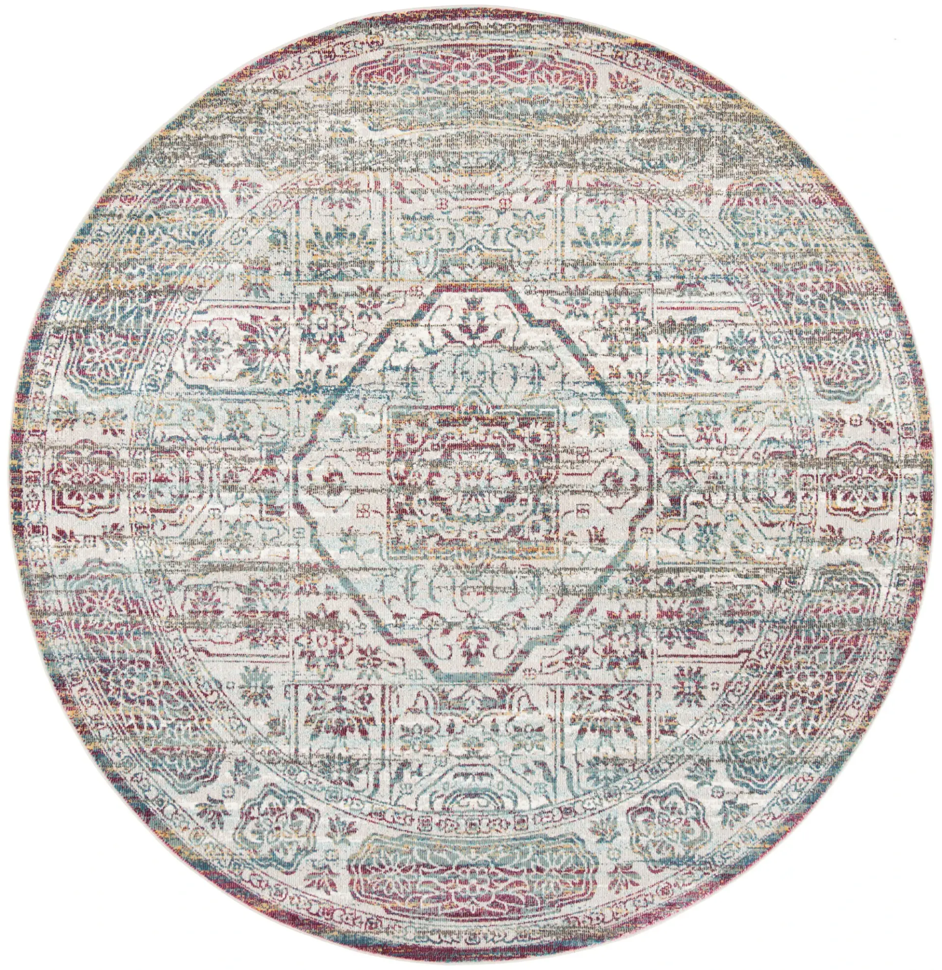 Aria Traditional Medallion Bordered Rug