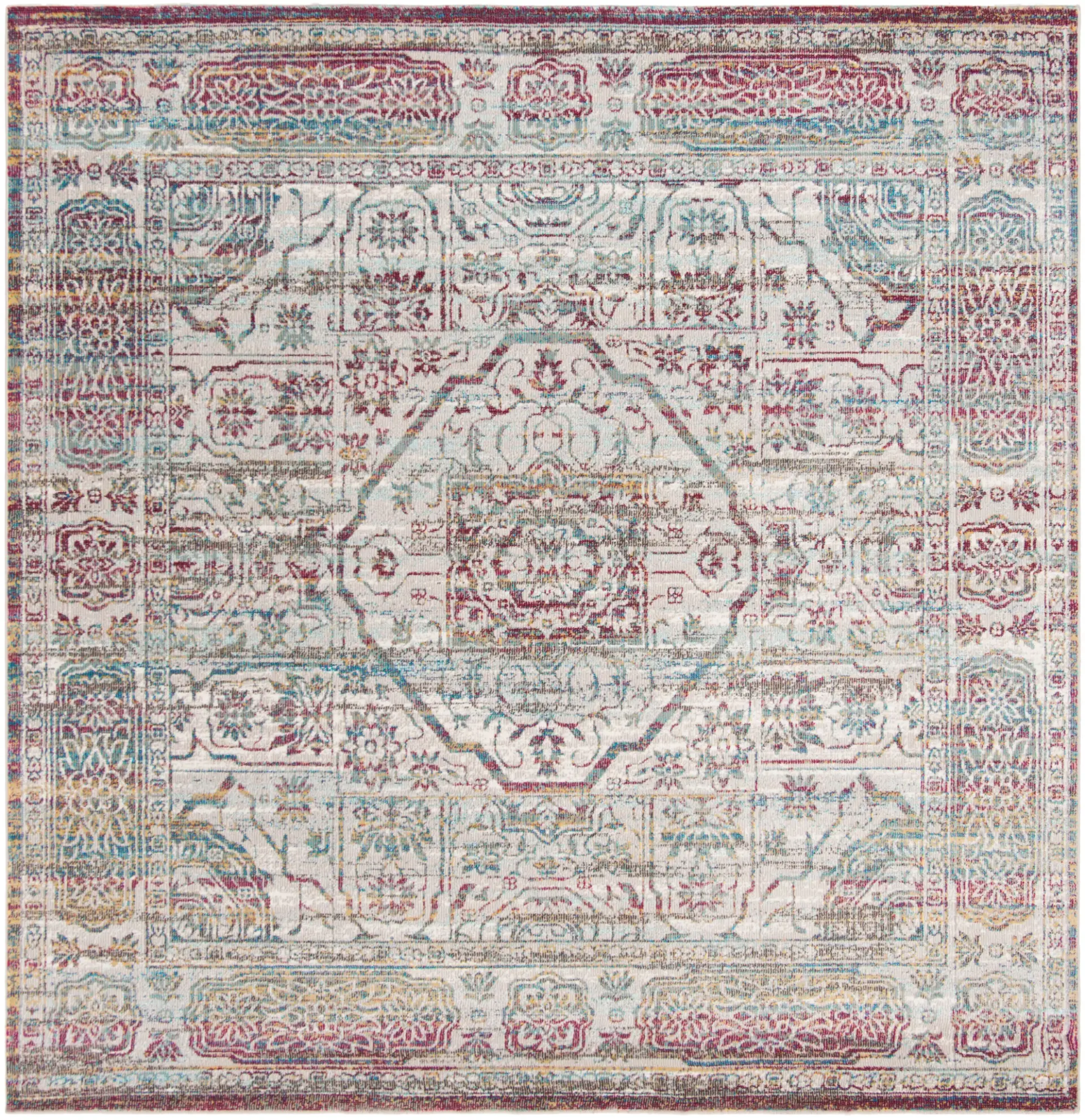Aria Traditional Medallion Bordered Rug