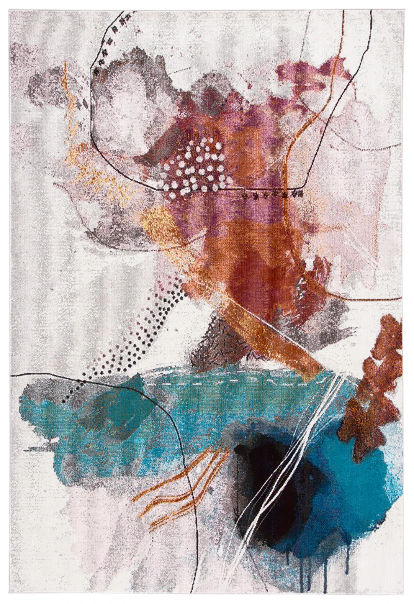 Aria Brushstroke Abstract Rug