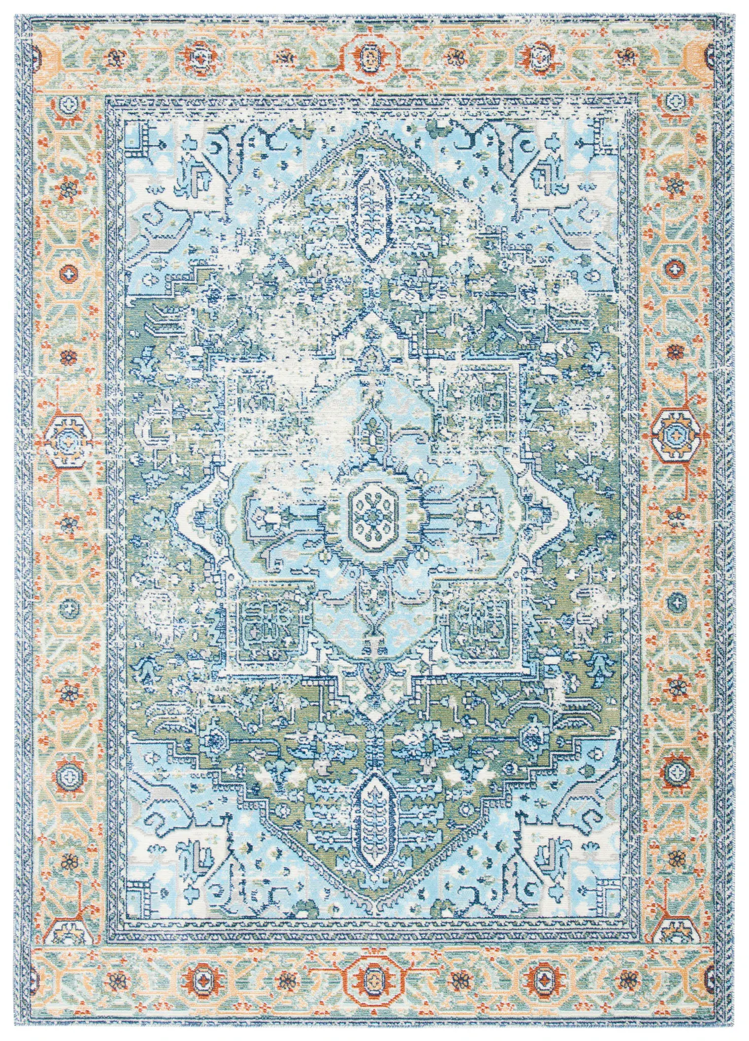Aria Distressed Medallion Rug