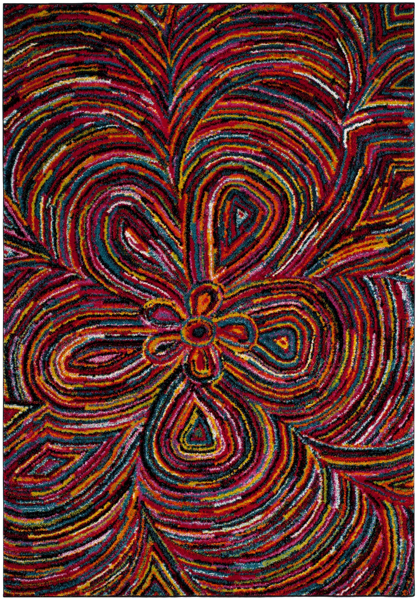 Aruba Concentric Floral Rug