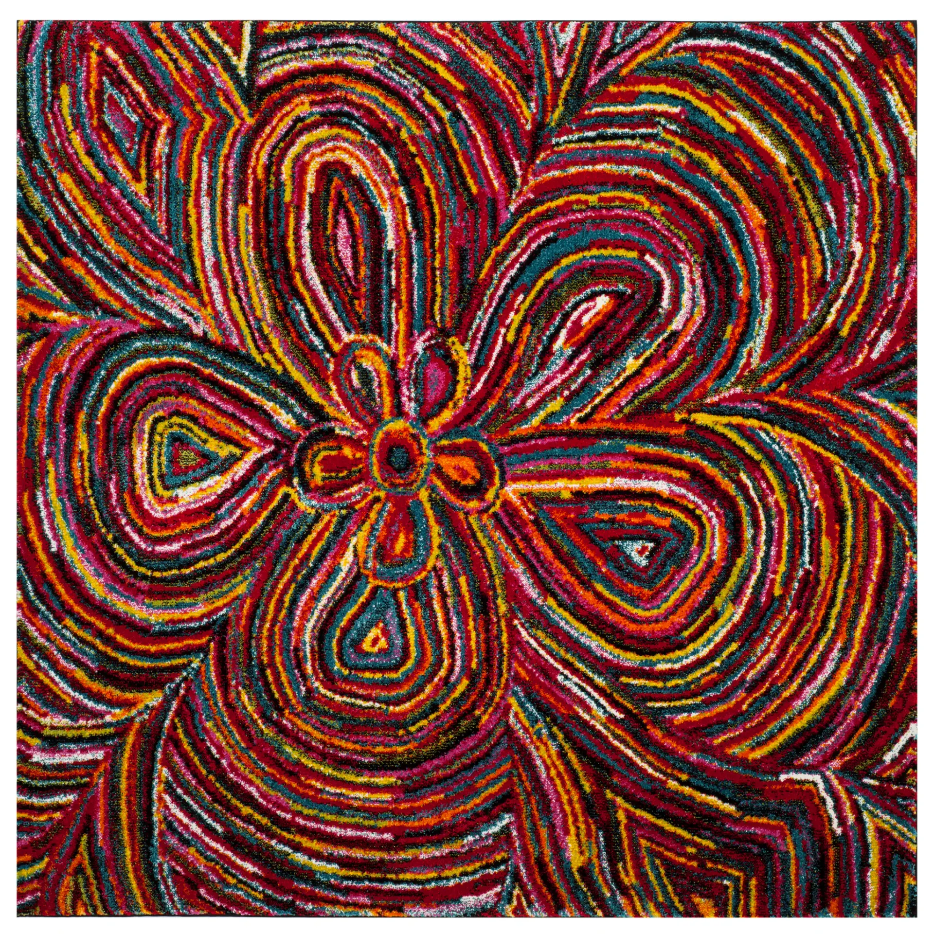 Aruba Concentric Floral Rug