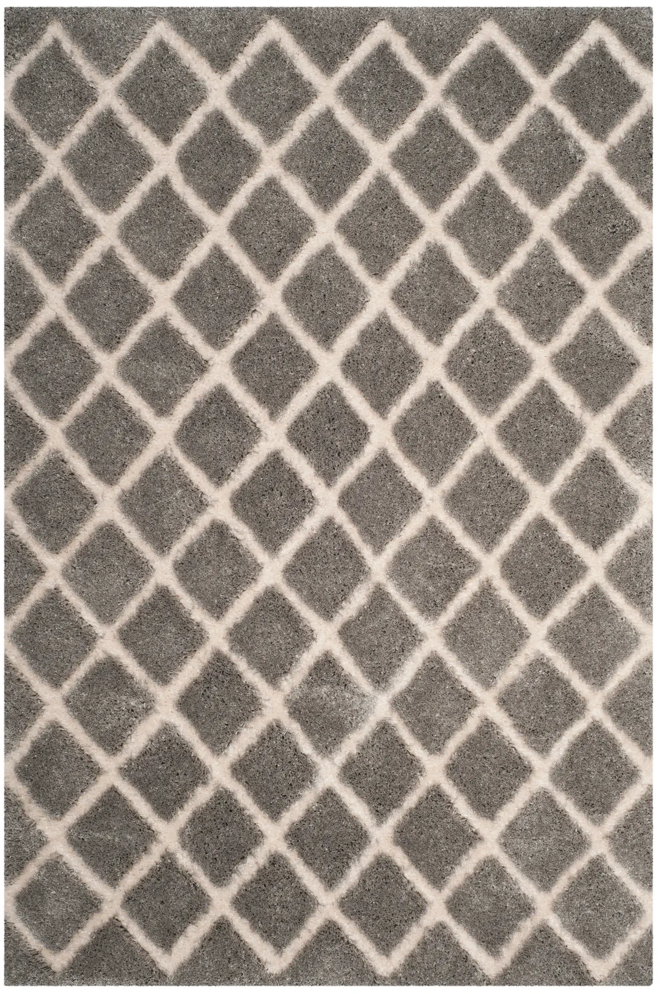 Adriana Diamond Grid Shag Rug