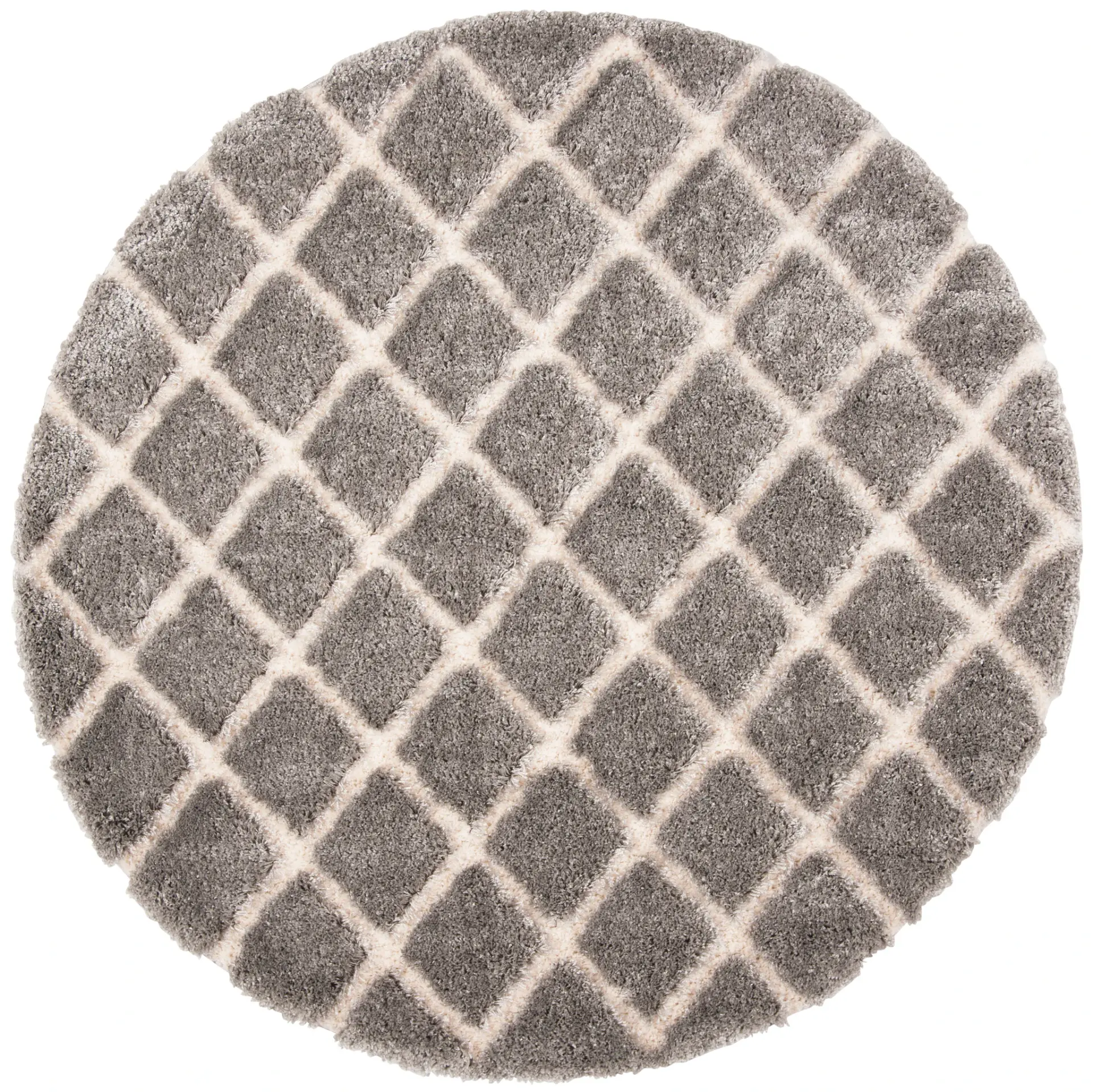 Adriana Diamond Grid Shag Rug