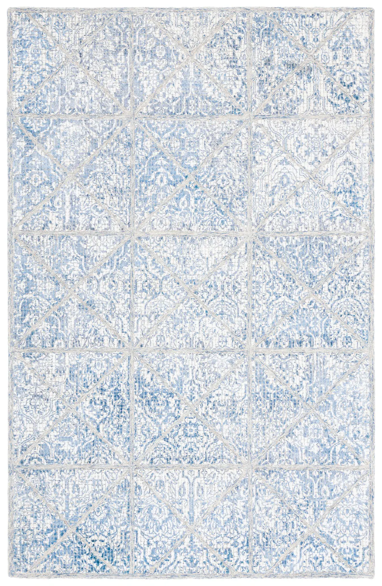 Artistry Geometric Grid Hand-Tufted Rug