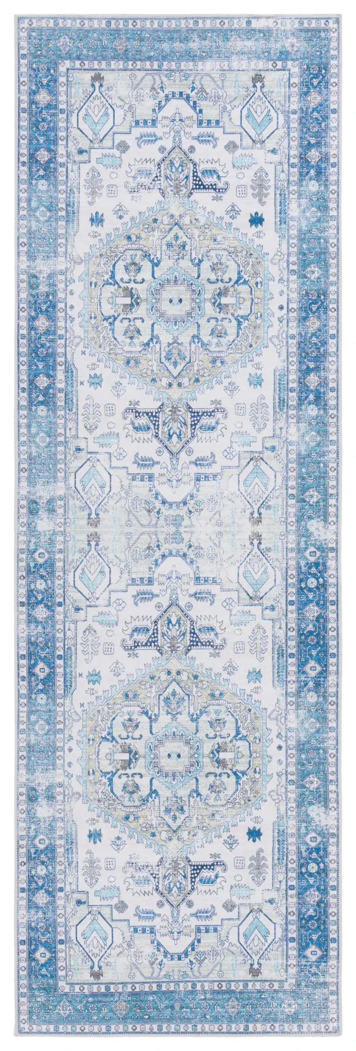 Arizona Tribal Lobed Medallion Washable Rug