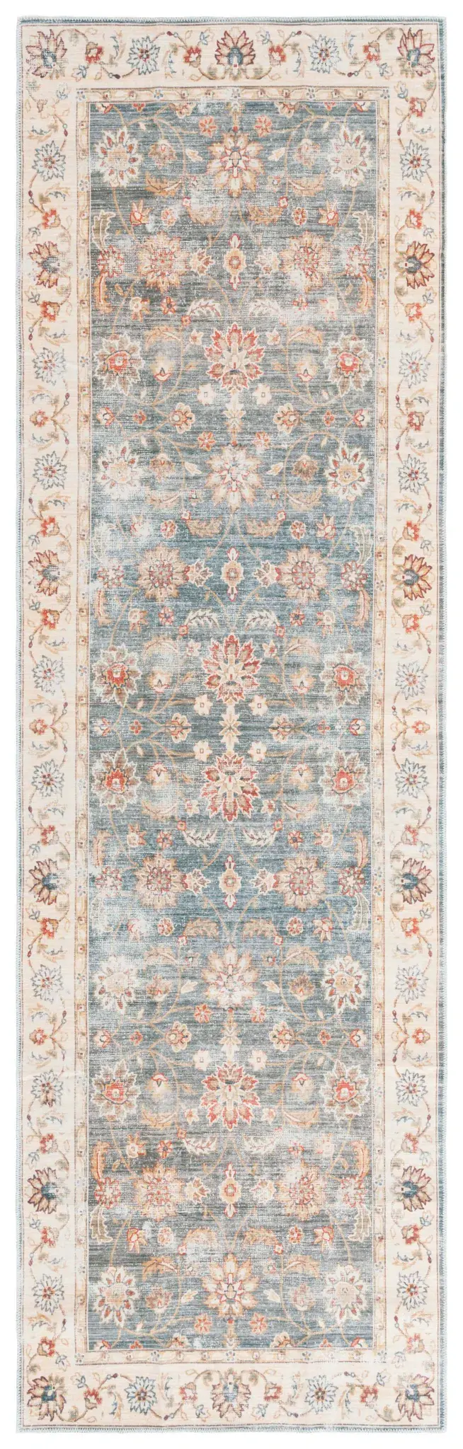 Arizona Floral Border Washable Rug