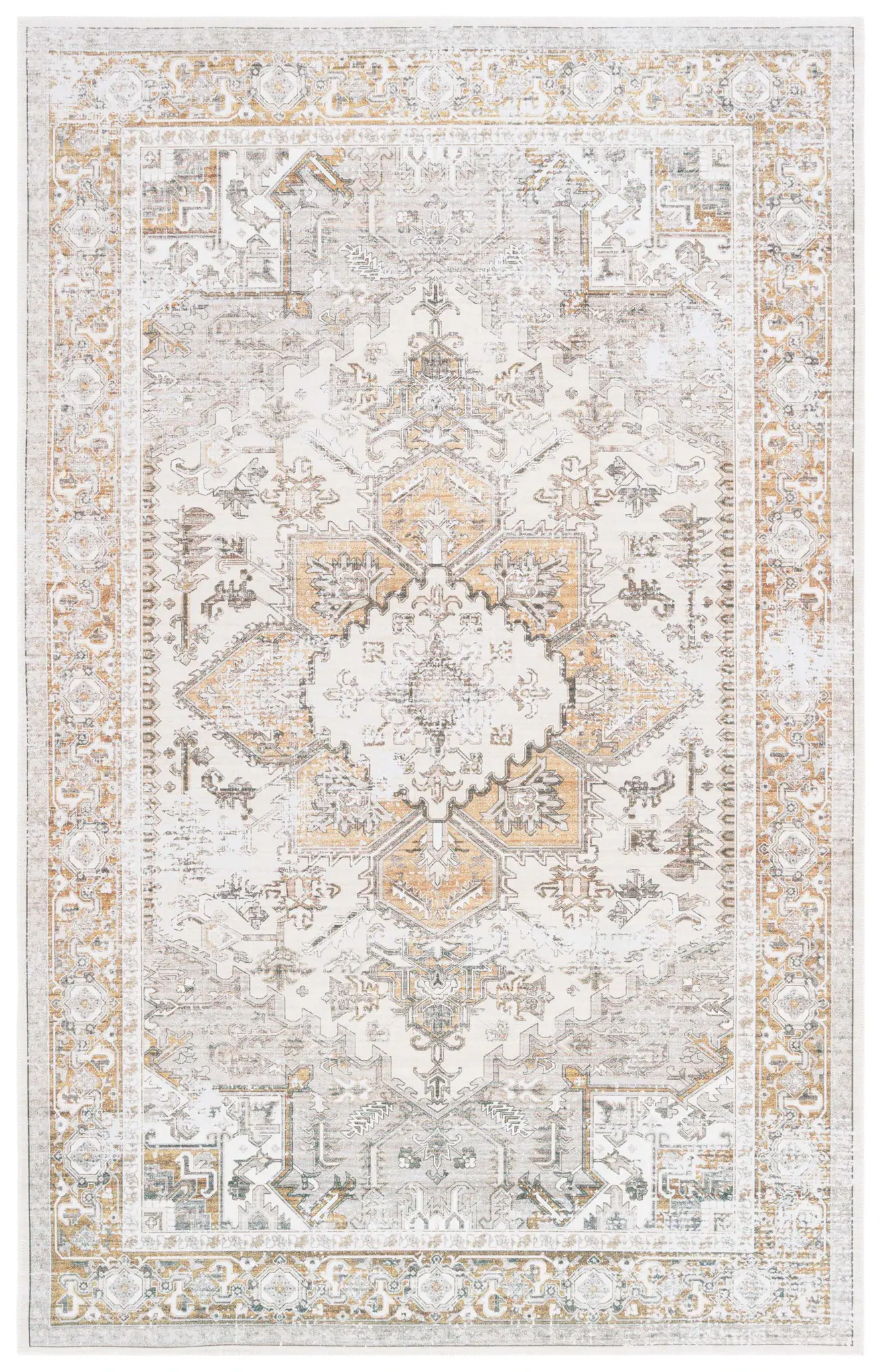Arizona Tribal Hooked Medallion Washable Rug
