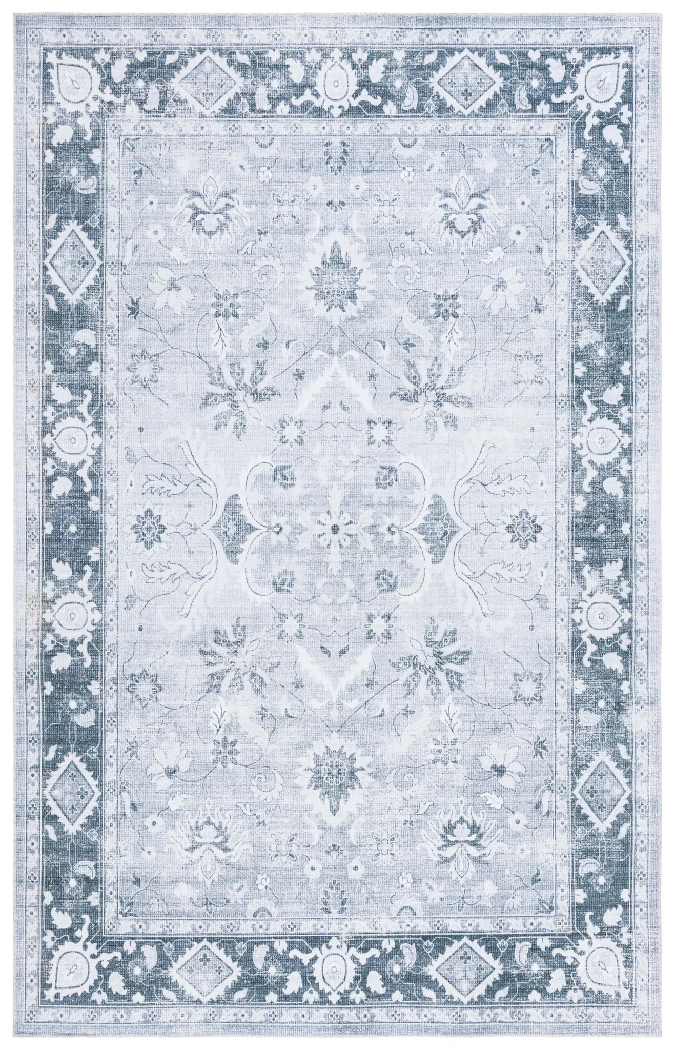 Arizona Floral Medallion Washable Rug